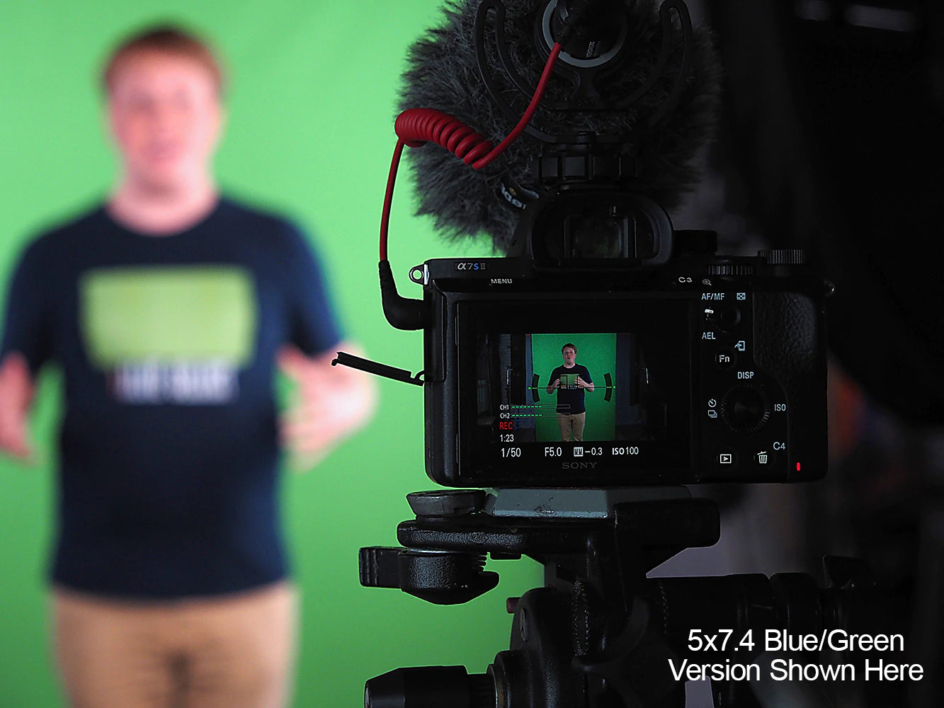 FotodioX 7.5 x 7.5 Foot Portable Chroma Key Background Kit - Blue/Green Screen for Photography, Video Streaming & YouTube Content Creation