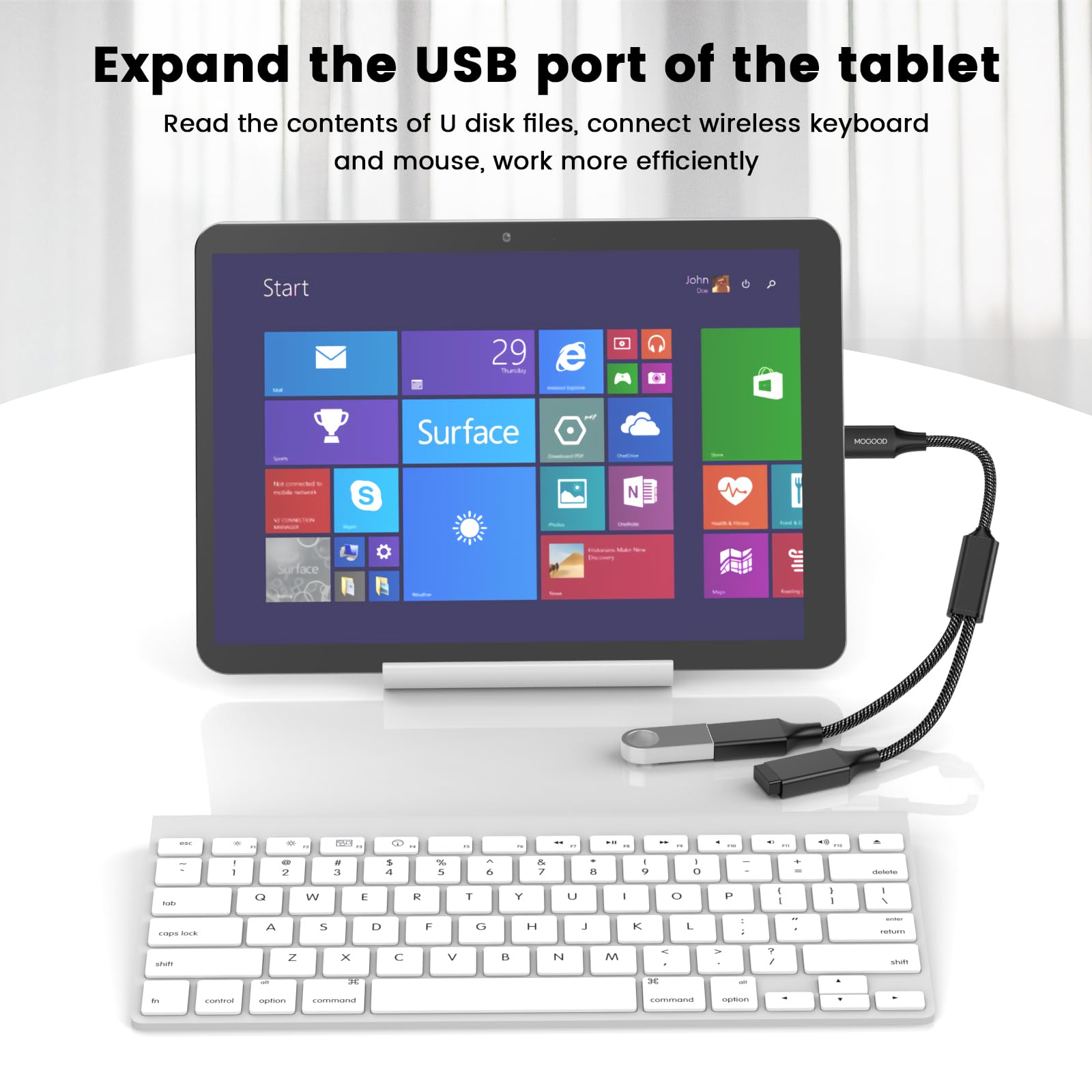 USB C to Dual USB A Adapter - 2.0 OTG Splitter for MacBook, Pixel, Galaxy - Home & Office Use
