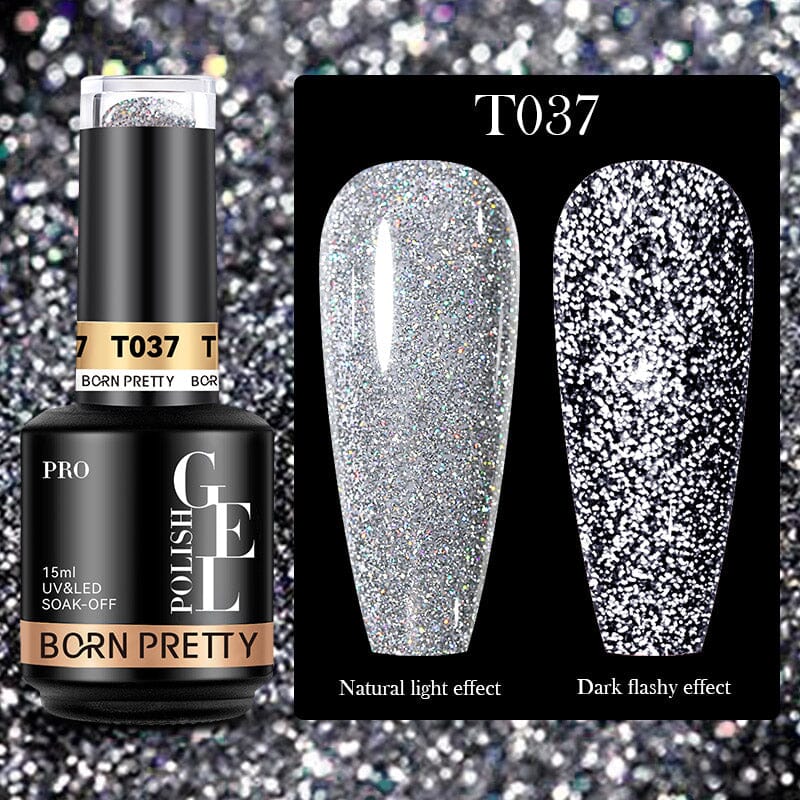 Born Pretty Reflective Glitter Gel - 15ml Nail Art Polish for Party, Festival & Night Out Makeup