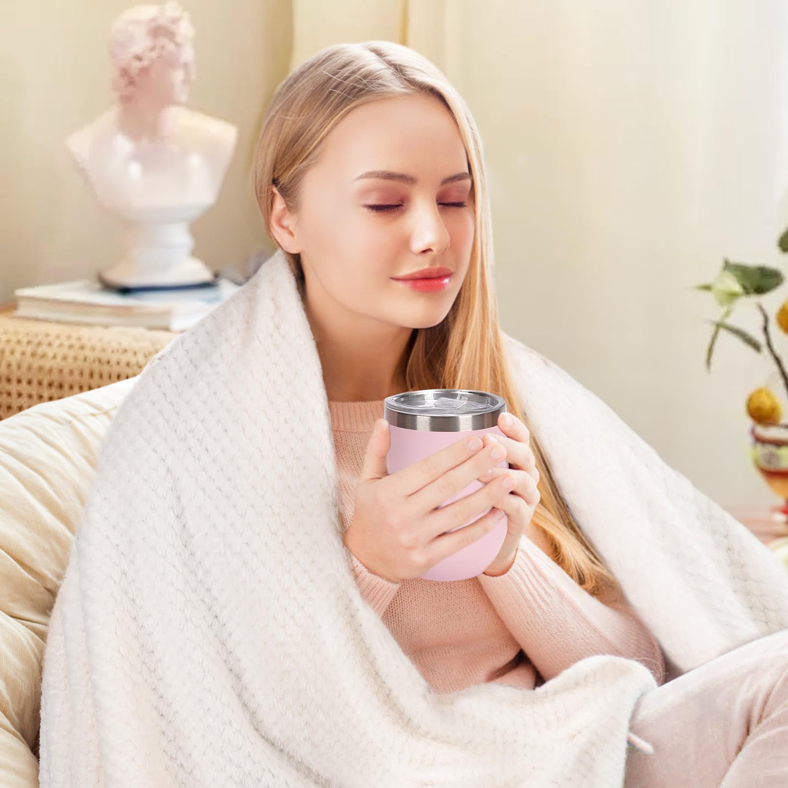 Luxury Flannel Blanket for Women - Soft & Cozy Spa Gift Set for Birthday, Get Well Soon, Bridesmaid, Holiday - Perfect Gift for Mom, Wife, Sister & Girlfriend - Great for Relaxation, Home Decor & Cozy Evenings