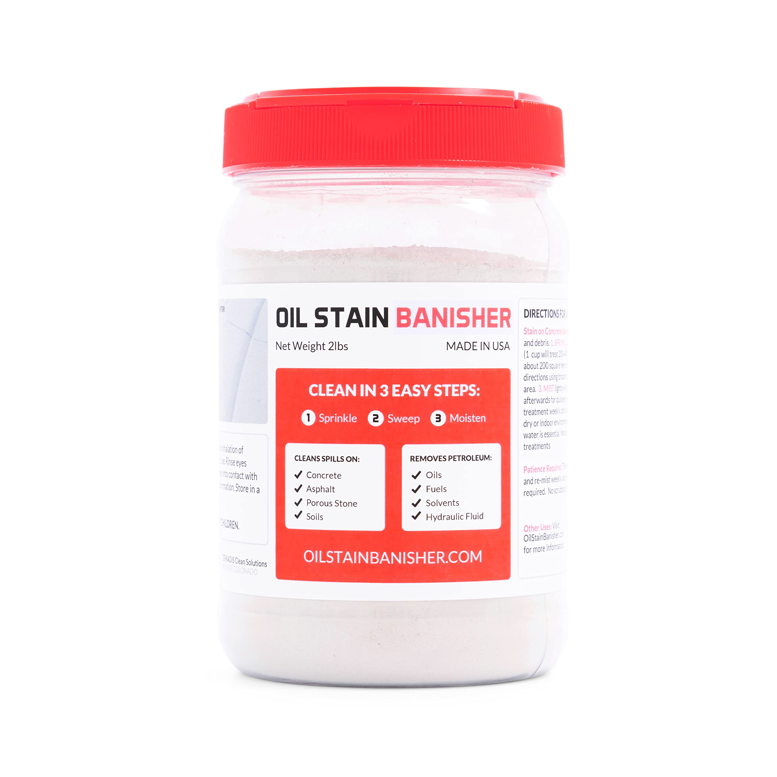 Oil Stain Banisher 2 Lb - Heavy Duty Concrete Oil Stain Remover for Driveways, Garages & Patios | Fast-Acting Degreaser for Tough Stains