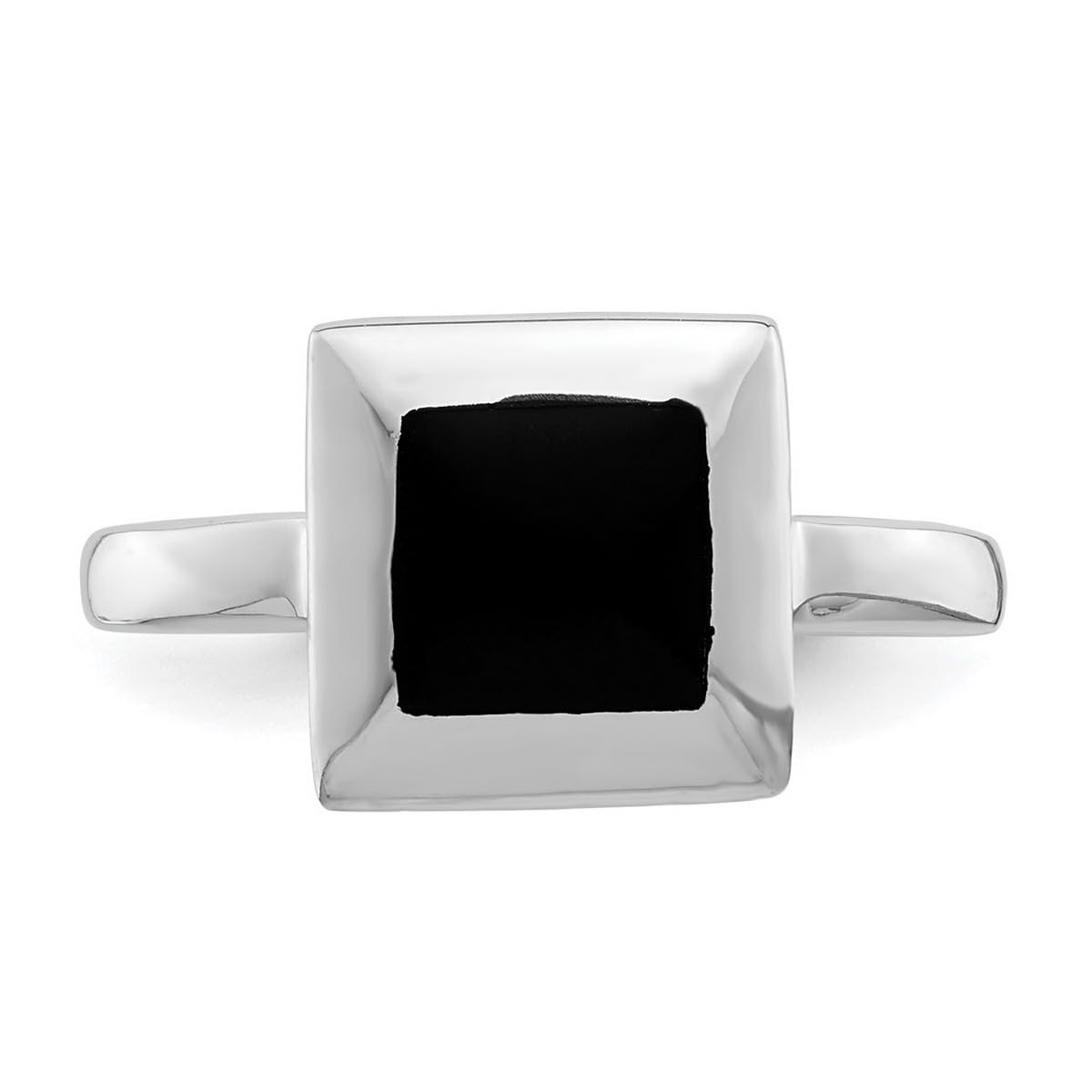 925 Sterling Silver Polished Simulated Onyx Ring for Women - Elegant Black Gemstone Jewelry for Everyday Wear, Parties & Special Occasions