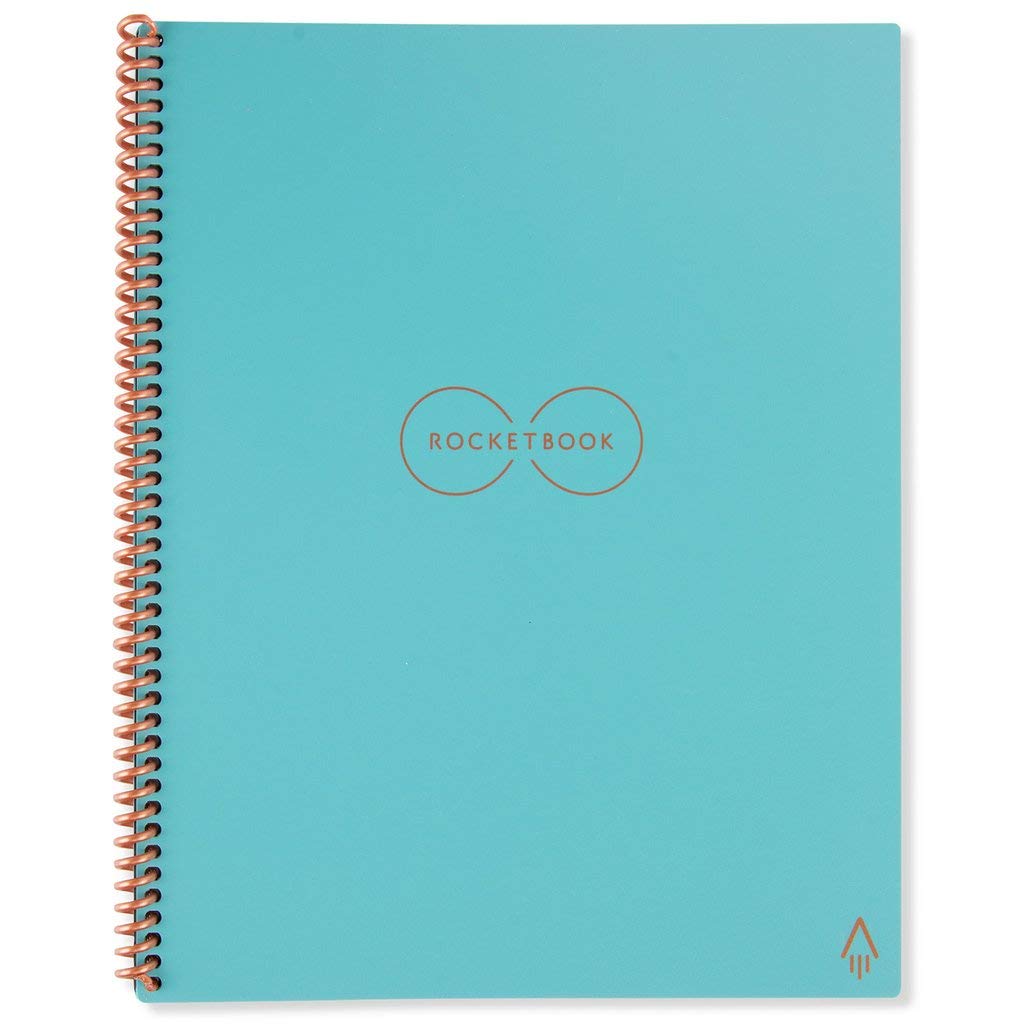 Rocketbook Everlast Smart Reusable Notebook - A4 Size, Eco-Friendly & Erasable, Teal Color | Perfect for Work, School & Digital Note-Taking