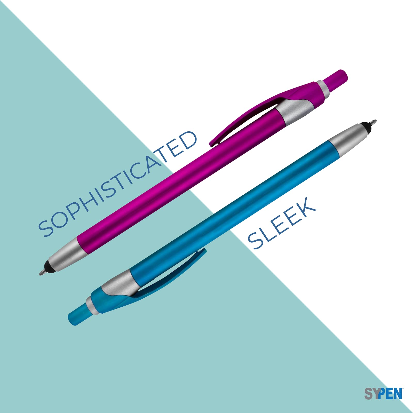 Custom Logo Pens Bulk 450 Pack - 2-in-1 Stylus & Ballpoint Pen for Touchscreens (Blue Ink) - Perfect for Corporate Gifts, Trade Shows, Promotional Events & Business Marketing