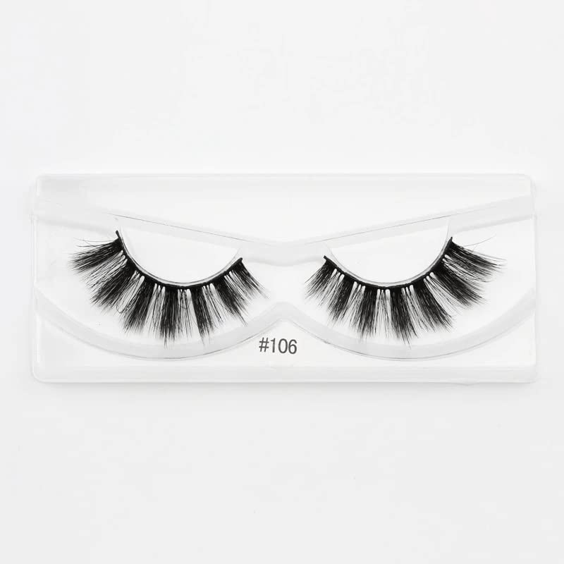 Premium 50-Pack Mixed Mink Eyelashes with Brush - Natural Looking False Lashes for Daily Wear, Parties & Special Occasions