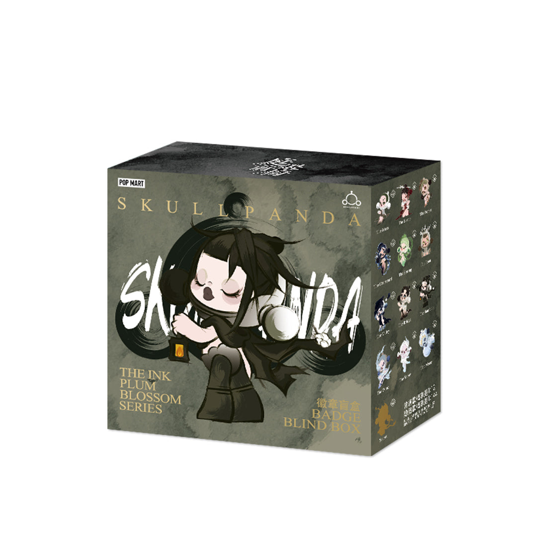 POP MART SKULLPANDA The Ink Plum Blossom Series Enamel Pin Badge Blind Box - Collectible Anime Character Pins for Cosplay, Fashion Accessories & Gift Giving