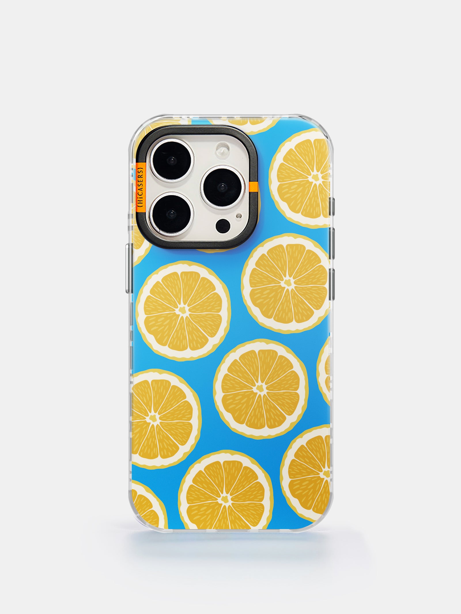 Fresh Orange Slices Pattern Phone Case - Waterproof & Durable Aqua Blue Design - Perfect for Summer, Beach, and Outdoor Activities