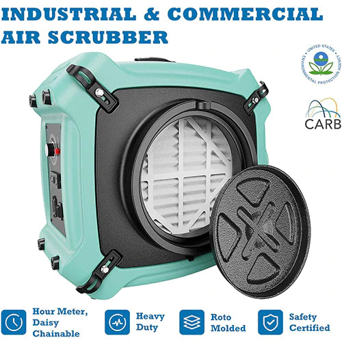 AlorAir PureAiro HEPA Max 770 Air Scrubber with True HEPA Filtration - Professional Air Purifier for Mold Removal, Dust & Allergens - Ideal for Home, Office & Workshop Air Cleaning
