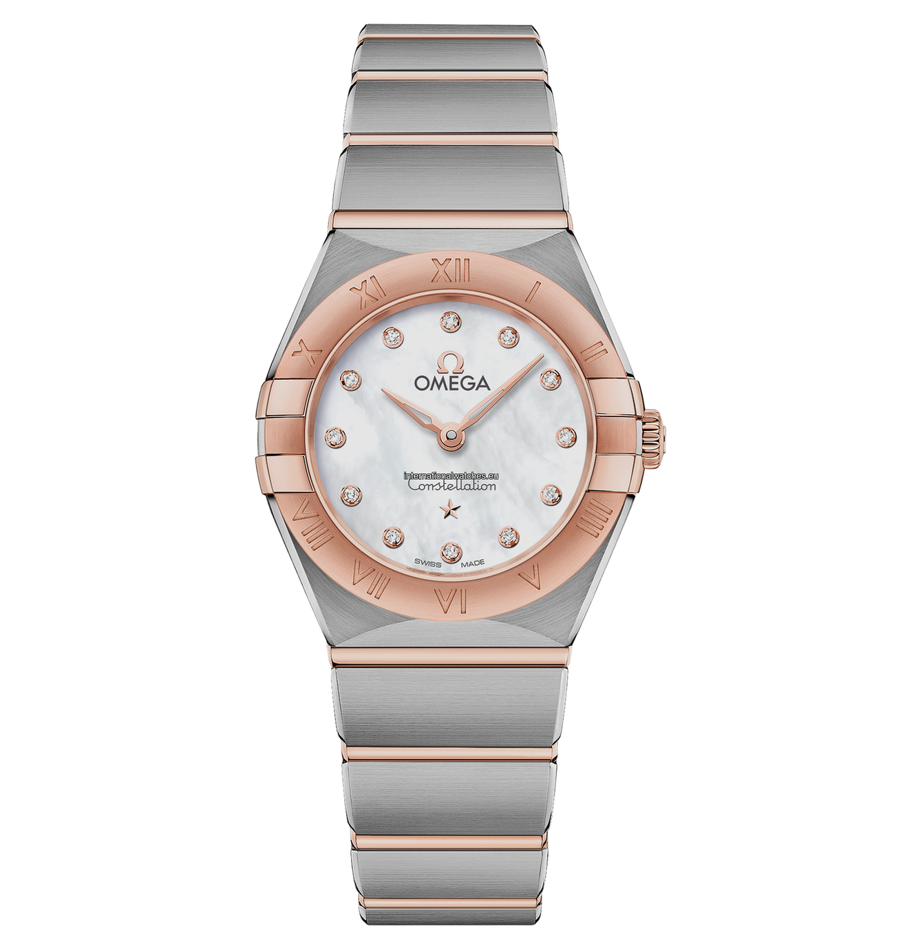 Omega Constellation 25mm Steel & Sedna™ Gold Watch 131.20.25.60.55.001 - Luxury Women's Timepiece for Business & Evening Events