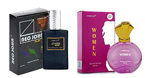 Formless Neojohn Play 30ml & Women's 40ml Perfume Set - Long Lasting Fragrance for Day & Night Wear, Perfect Gift for Her