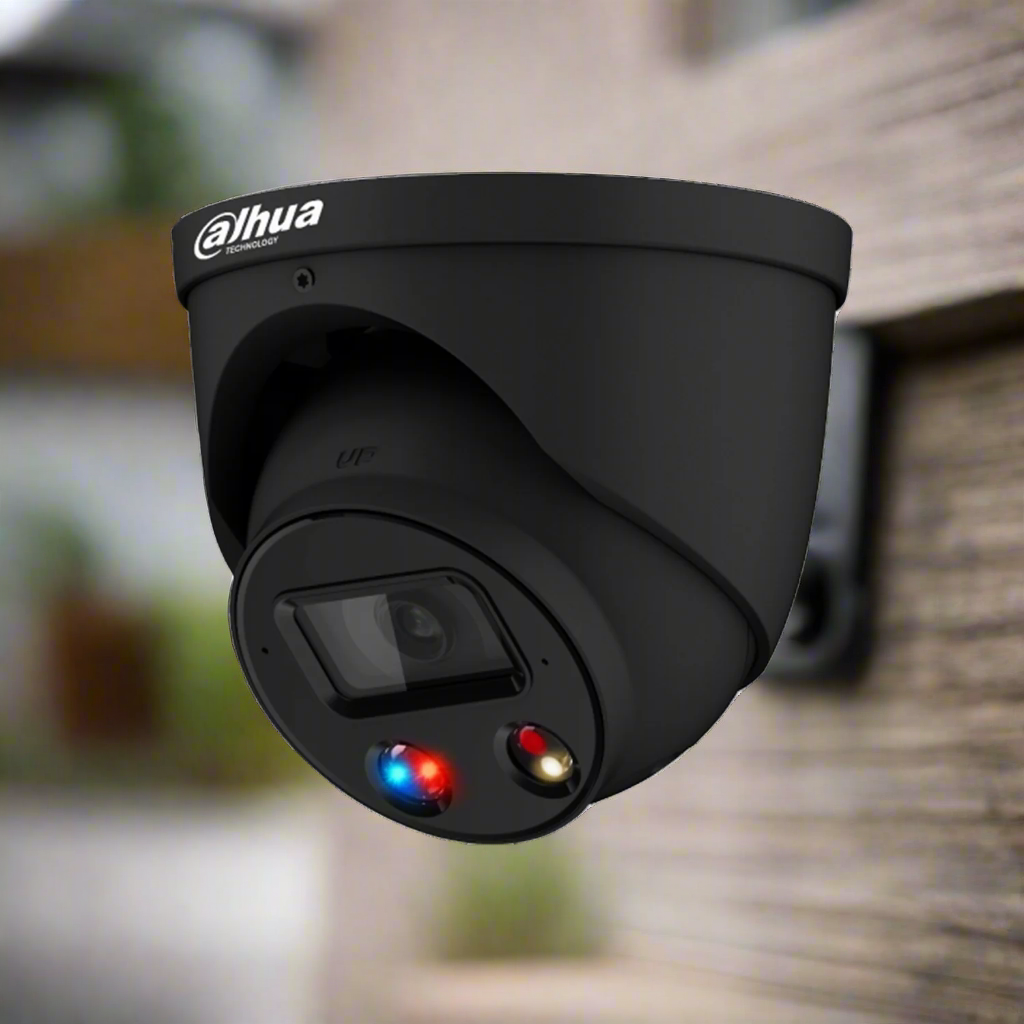 Dahua 8MP Tioc Acupick Turret Fixed Security Camera - Black (DH-IPC-HDW3849H-AS-PV-ANZ-S2-BLK) for Indoor/Outdoor Surveillance & Home Security Monitoring