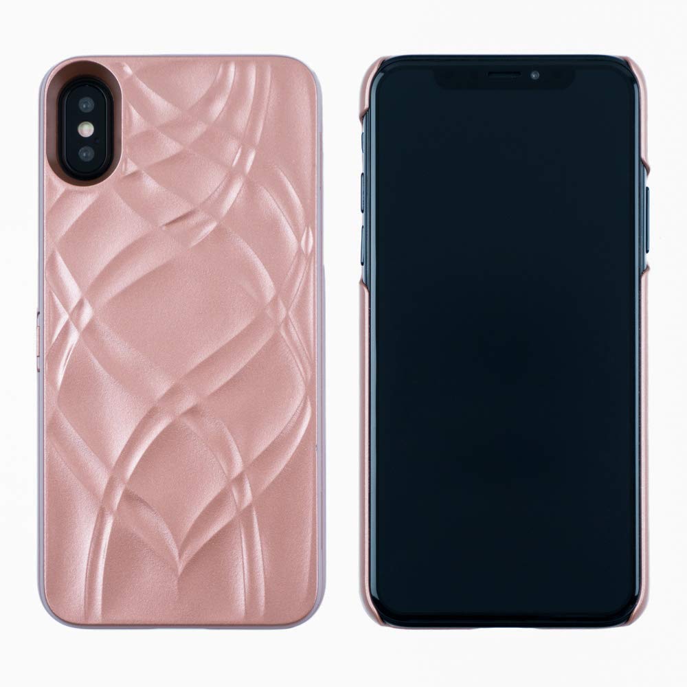 Premium Shockproof Wallet Case for iPhone Xs Max 6.5 Inch - Built-in Kickstand & Mirror, RFID Blocking Card Holder (Rose Gold) - Perfect for Travel, Work & Everyday Protection