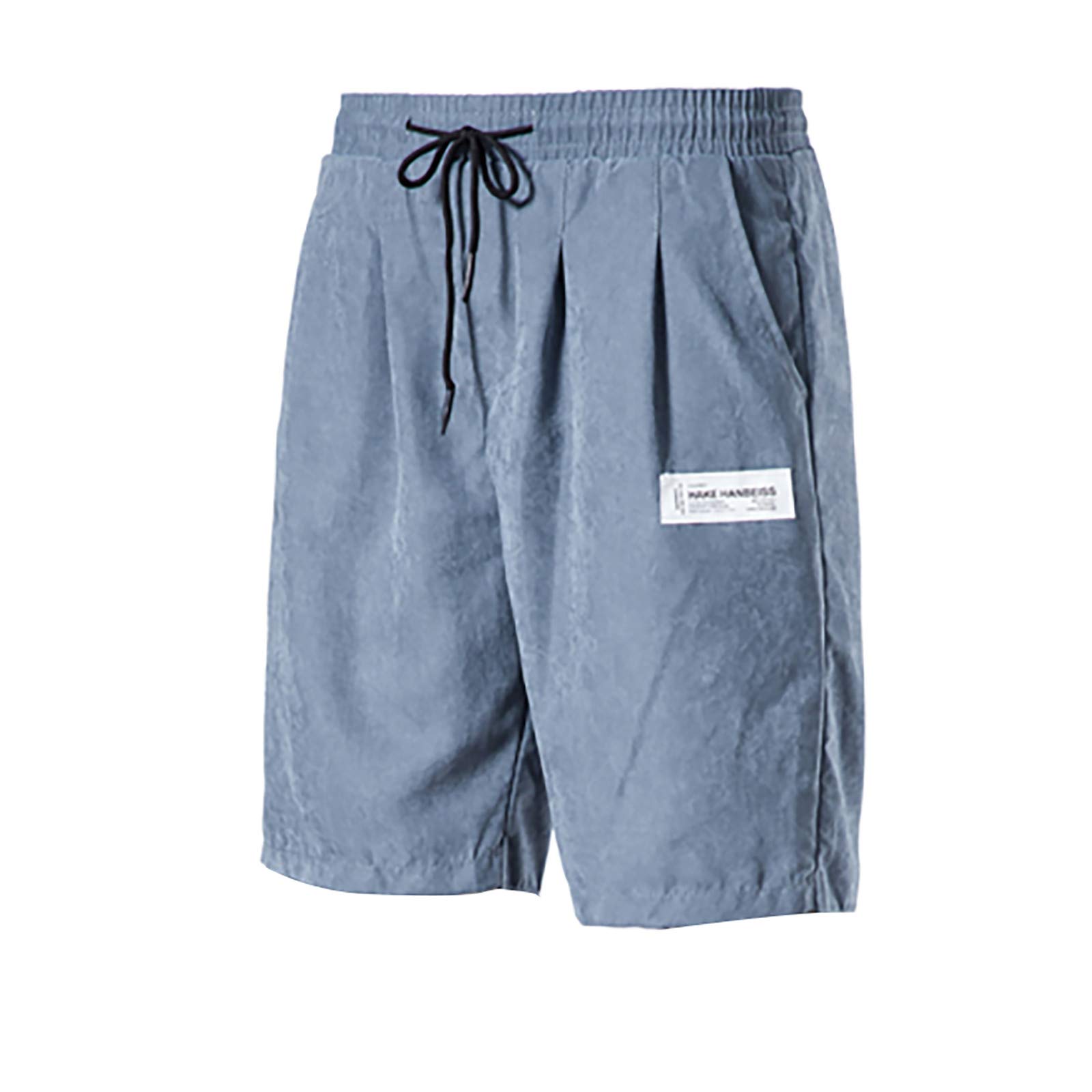ODJOY-FAN Men's Quick Dry Running Shorts - Lightweight Gym & Beach Workout Shorts with Drawstring & Pockets - Perfect for Jogging, Training, and Summer Activities