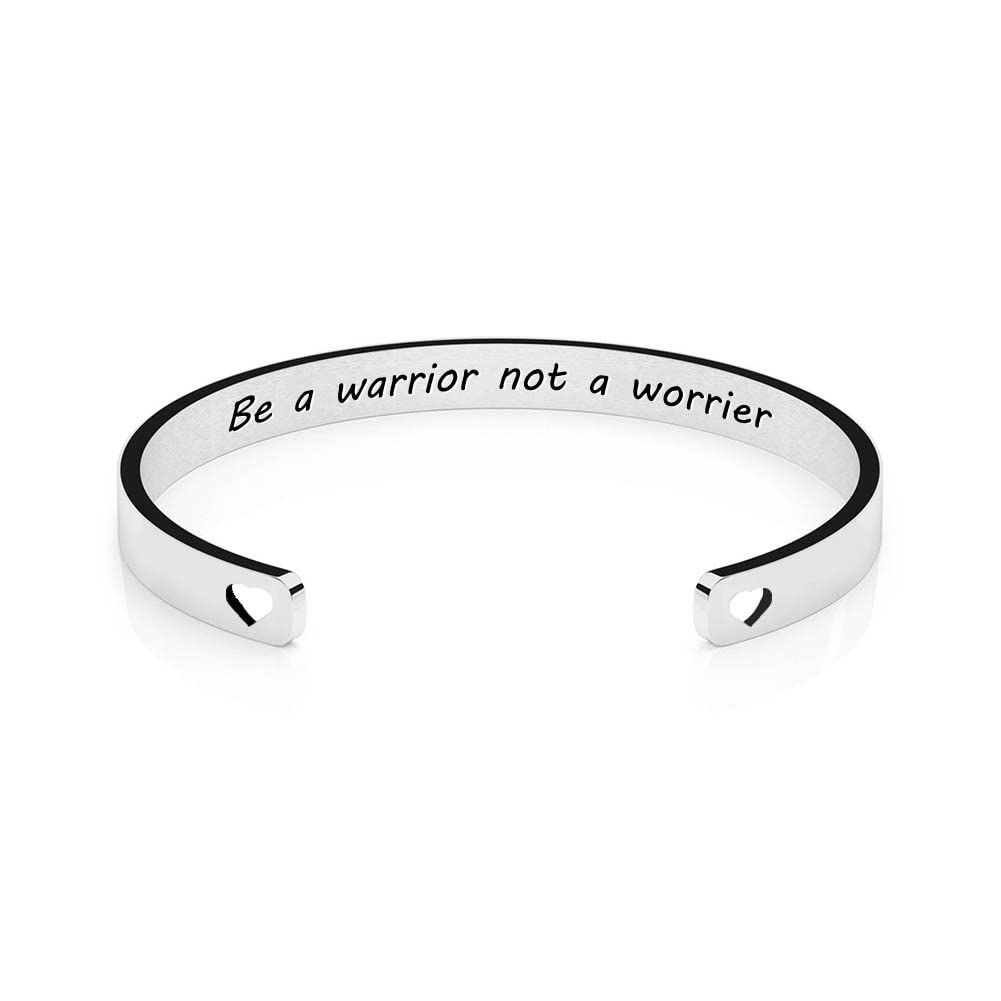 Inspirational Bracelets for Women - Personalized Engraved Quote Cuff Bangle Heart Jewelry Gift for Mom, Wife, Her - Perfect for Birthday, Anniversary, Mother's Day & Everyday Encouragement