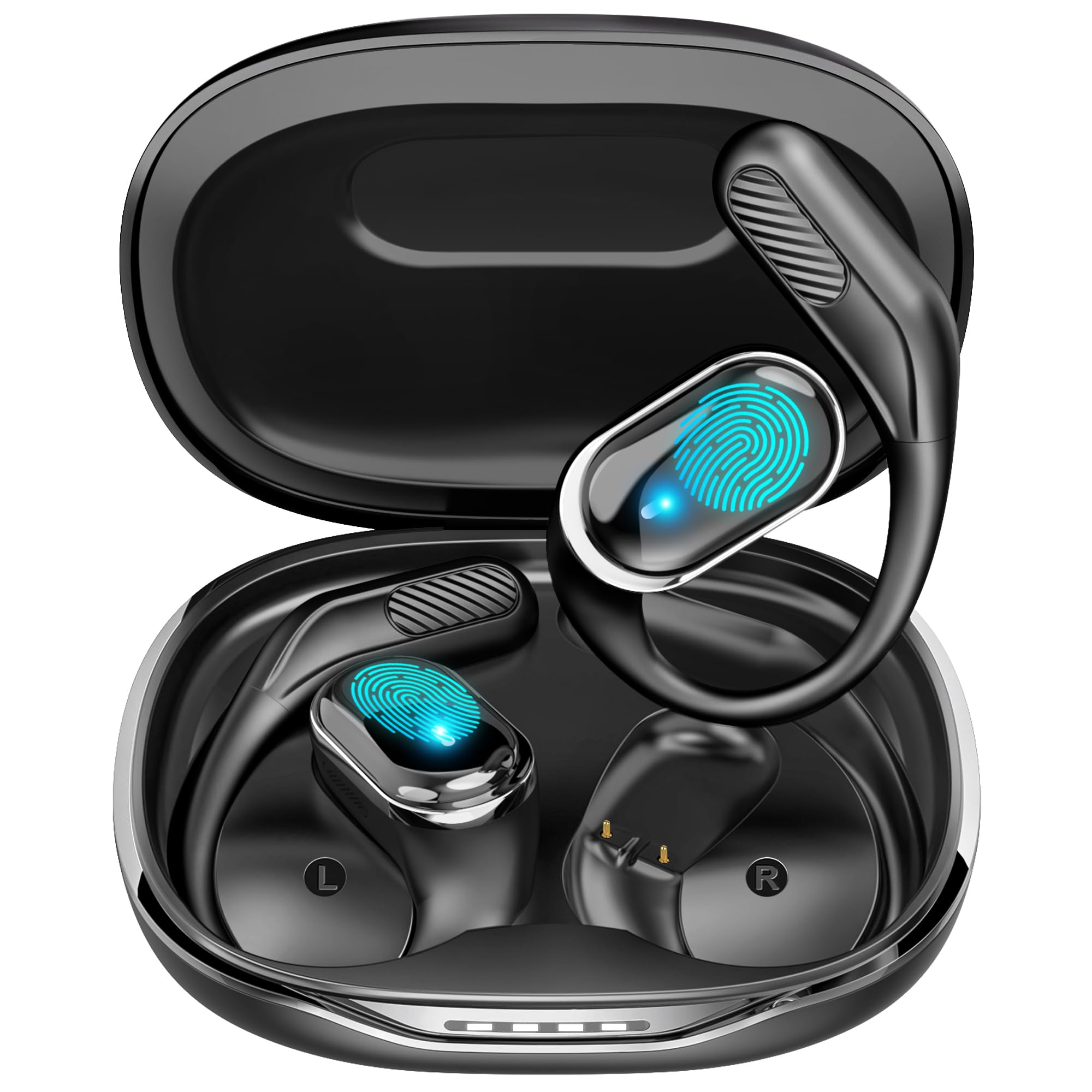 Wireless Earbuds with Real-Time AI Language Translation | 3-in-1 Bluetooth Headphones | HD Sound & Long Battery Life | Perfect for Business Meetings, Language Learning & International Travel | No Subscription Fee | Black