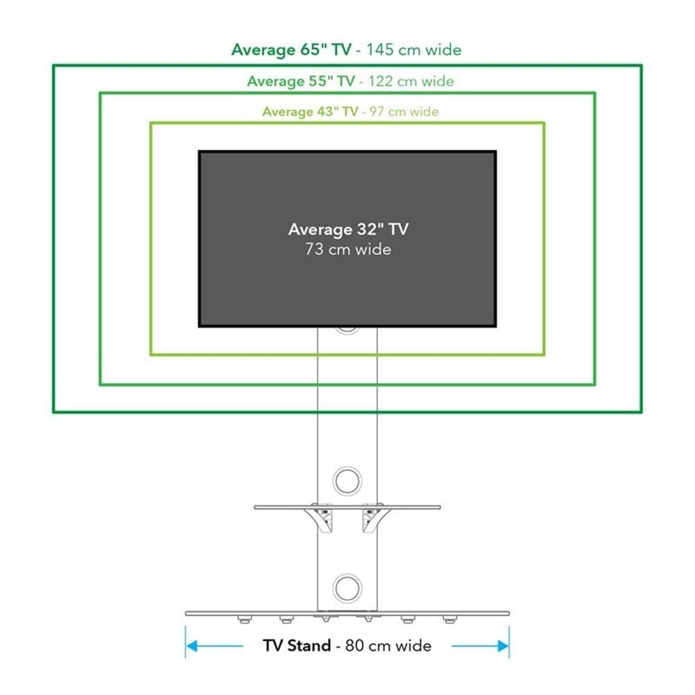 AVF Steel TV Floor Stand with Mounting Column for 32