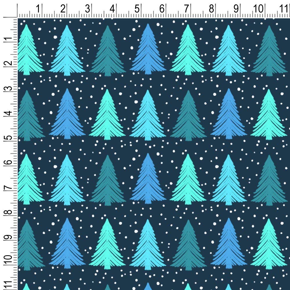 Christmas Snowy Trees Gift Wrap Paper Rolls - Festive Holiday Wrapping for Presents, Gifts & Decorations - Perfect for Christmas Presents, Party Favors & Home Decor