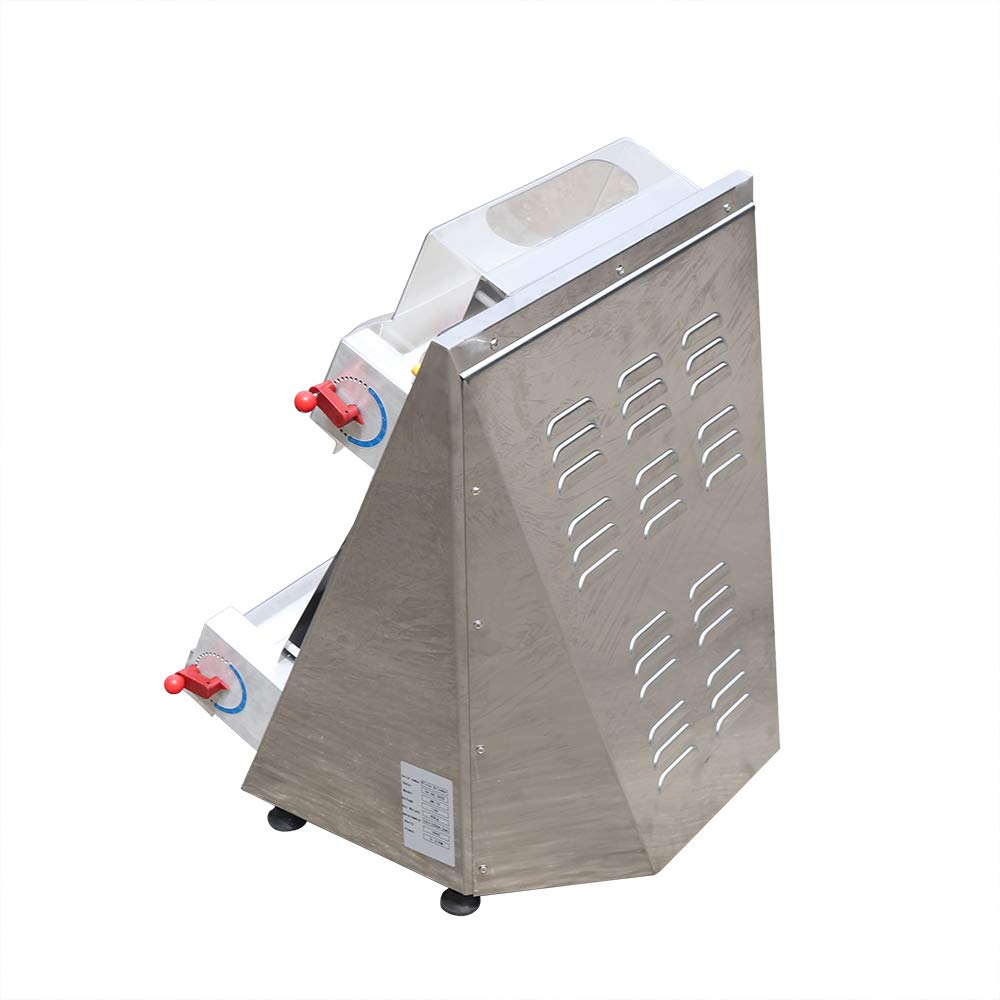 370W Commercial Electric Dough Sheeter Machine - 15 Inch Stainless Steel Pizza Dough Press & Roller for Pizzerias, Bakeries, and Restaurants | Perfect for Making Homemade Pizza, Pasta, and Pastry Dough