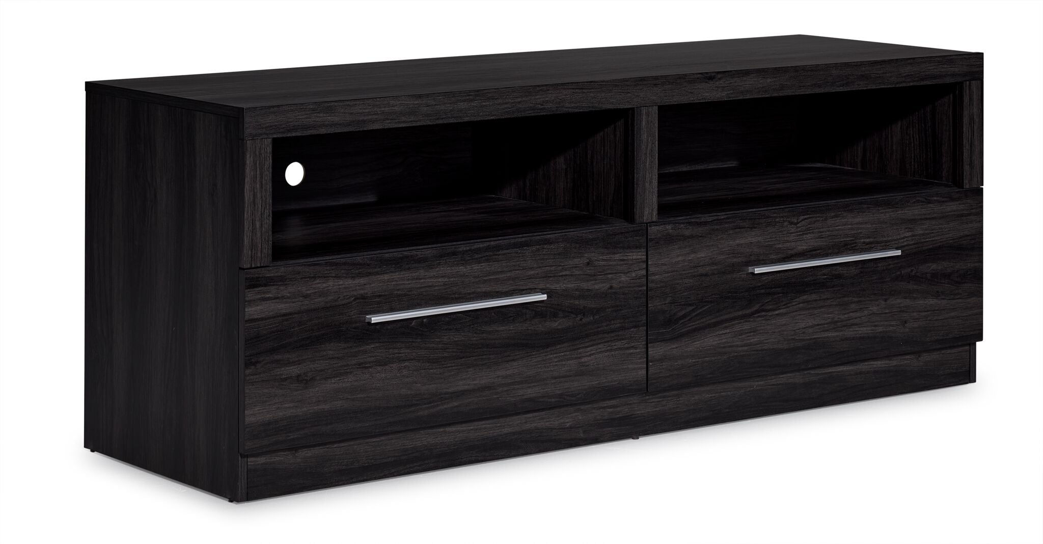 Bronte 58 Inch TV Stand for Flat Screen - Charcoal Grey Entertainment Center with Storage for Living Room, Bedroom & Home Theater