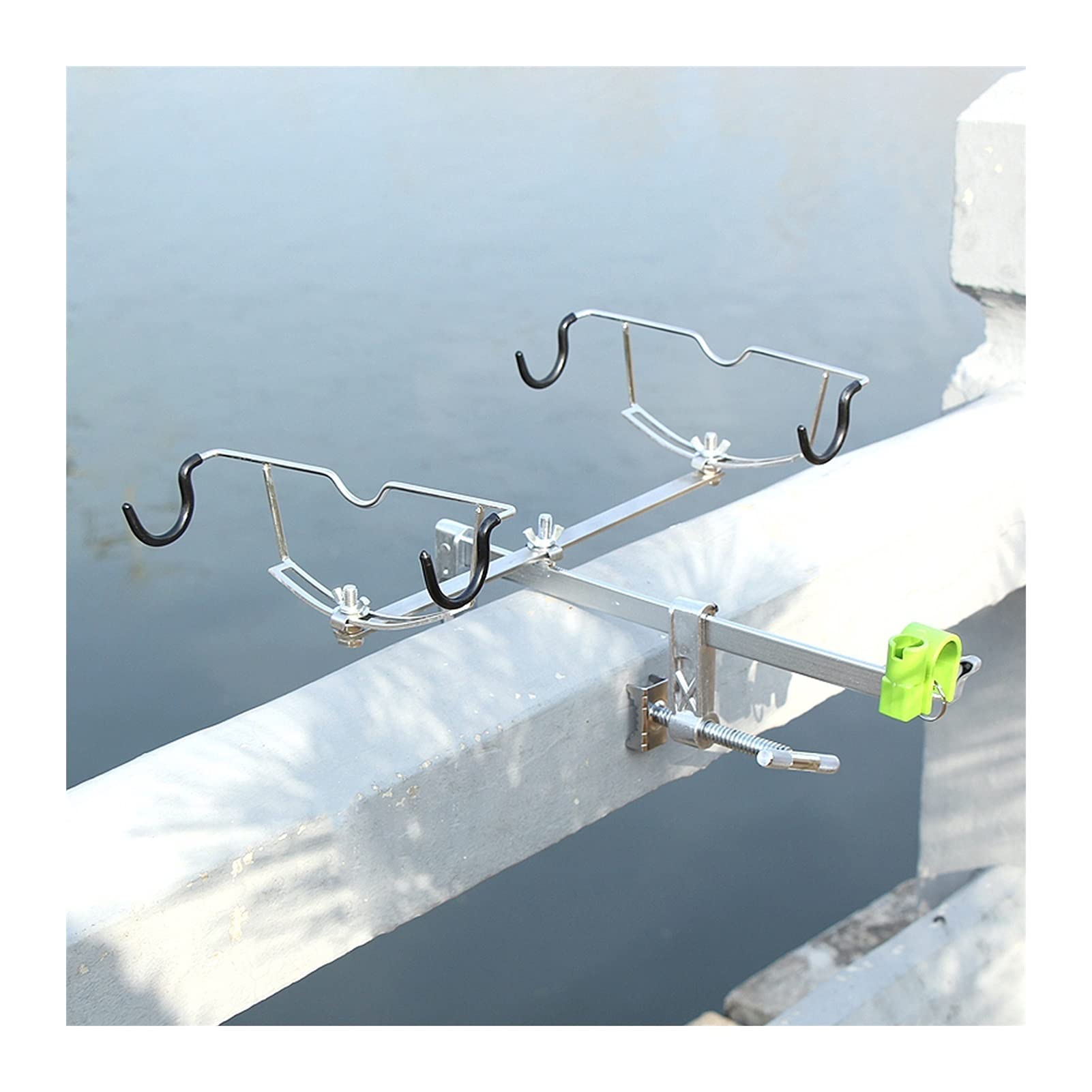 Premium Aluminum Alloy Fishing Rod Holder - Universal Boat & Deck Mount Stand with Clamp-On Bracket | Durable Outdoor Fishing Equipment for Saltwater & Freshwater Angling | Perfect for Kayak, Pontoon & Shore Fishing