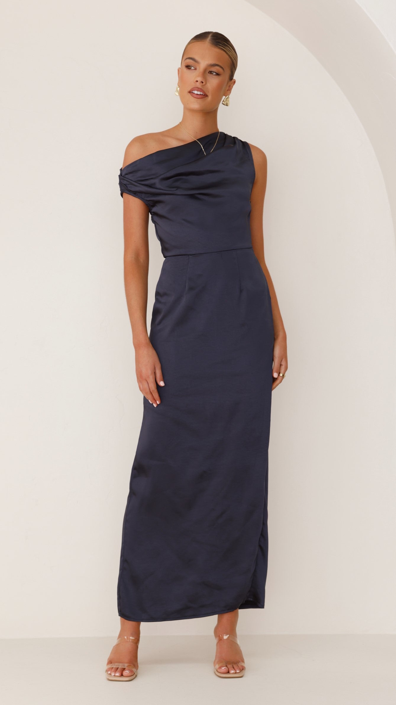 Harlowe Maxi Dress for Women - Navy Blue Long Flowy Summer Dress - Perfect for Beach, Vacation, and Casual Outings