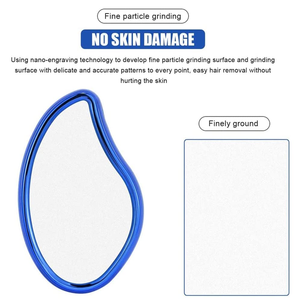 **Crystal Hair Remover Stone - Painless & Reusable Body Hair Removal Tool for Smooth Skin | Dark Blue | Quick & Easy to Clean | Perfect for Legs, Arms & Bikini Line**