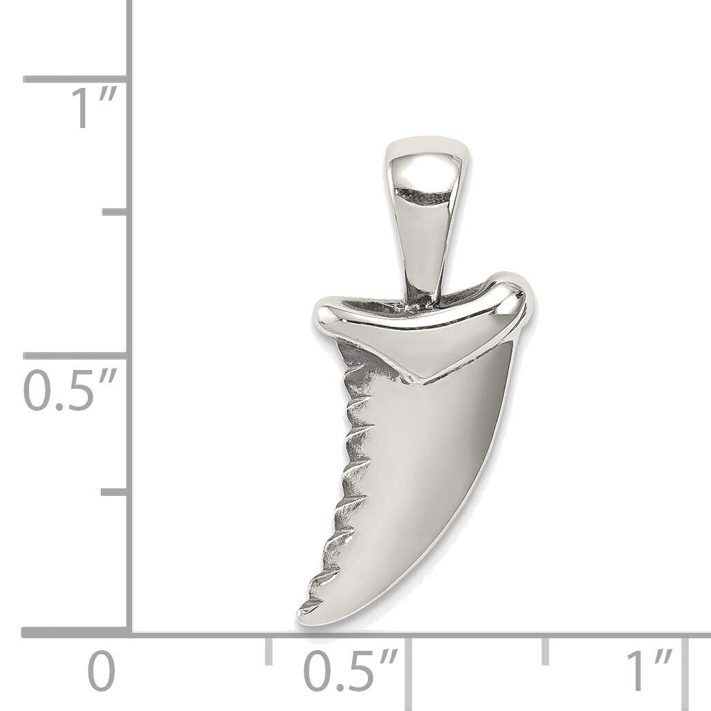 Sterling Silver Shark Tooth Pendant for Men - Durable Jewelry for Outdoor Adventures