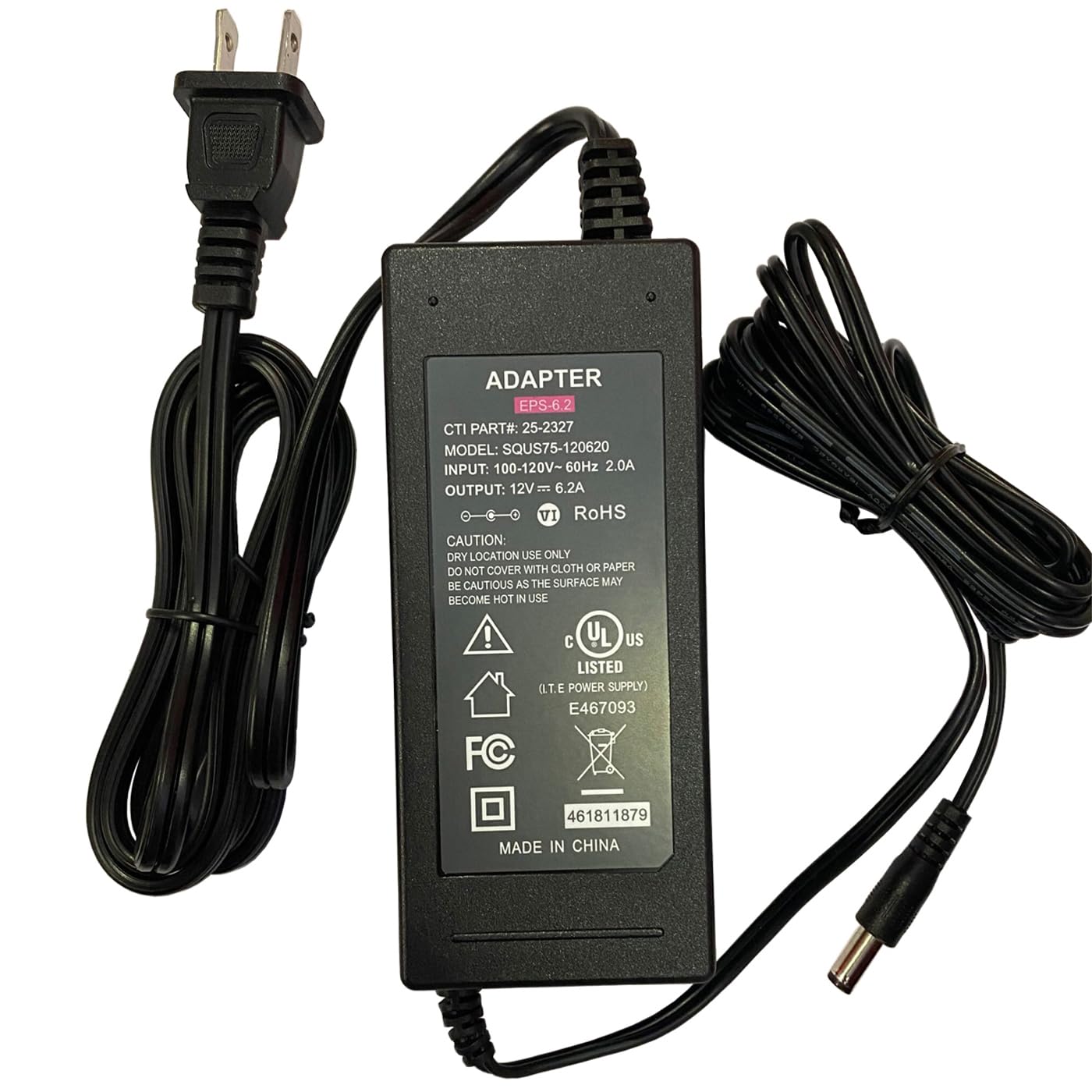 UL Listed 12V AC/DC Power Adapter for ELEGOO Mars 2 Pro Mono Resin 3D Printer | 12V 4A/5A Power Supply Cord | Compatible with US-DP-3D-105, TDX-1204000, SK06T-1200500W2 | Perfect for Home & Studio 3D Printing Projects