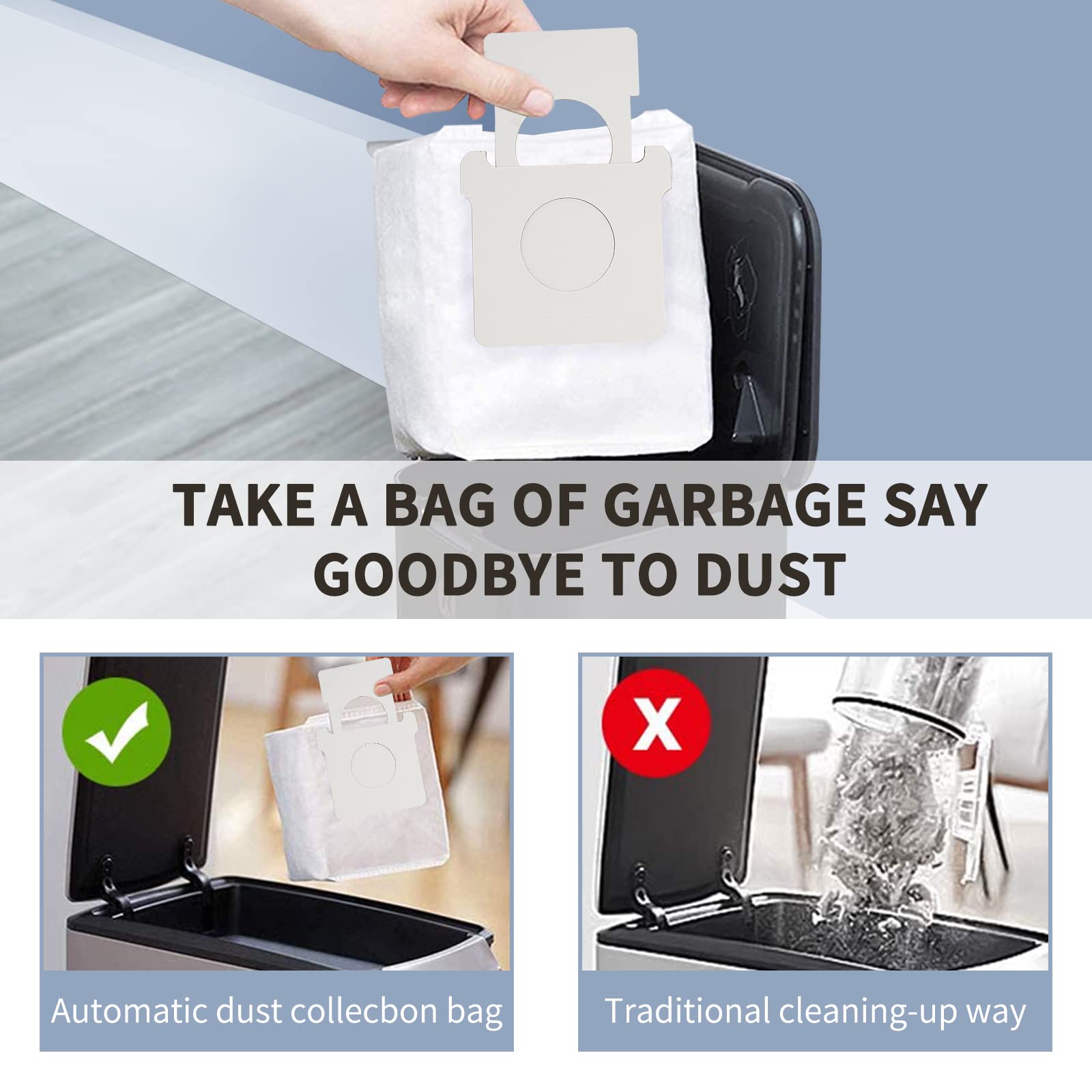 iRobot Roomba i7, i7+, i3+, i6+, i8+, s9+ Vacuum Bags - 10 Pack Replacement Parts for I & S Series Robot Vacuums | Ideal for Pet Hair, Dust & Allergen Collection