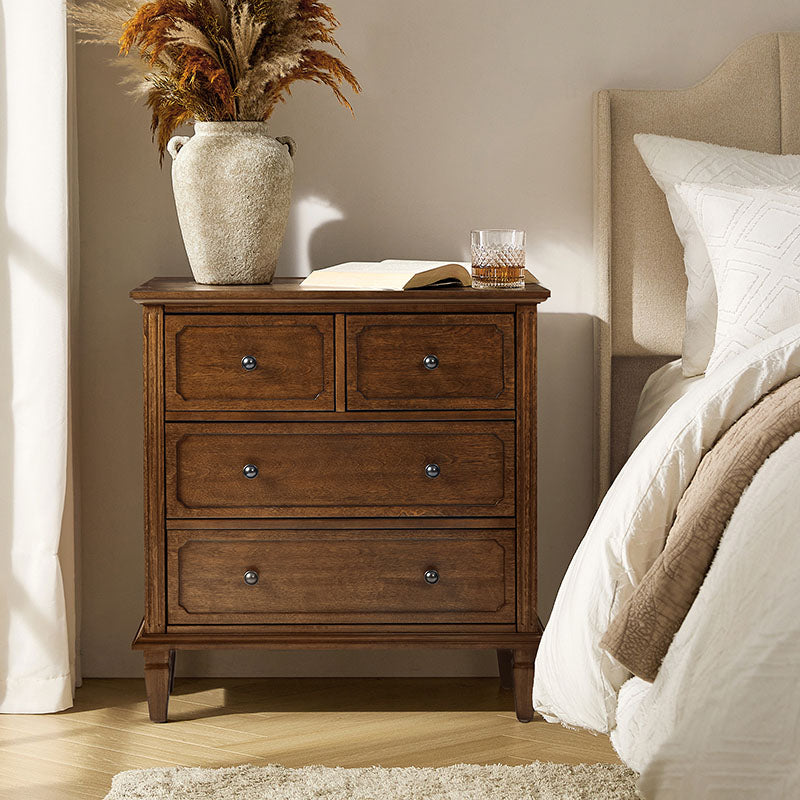 Isidro Accent Chest of Drawers with USB Charging Station - Modern Bedroom Dresser with 3 Drawers & Built-in Power Outlets - Perfect for Bedside Storage & Device Charging in Home, Office or Dorm Room