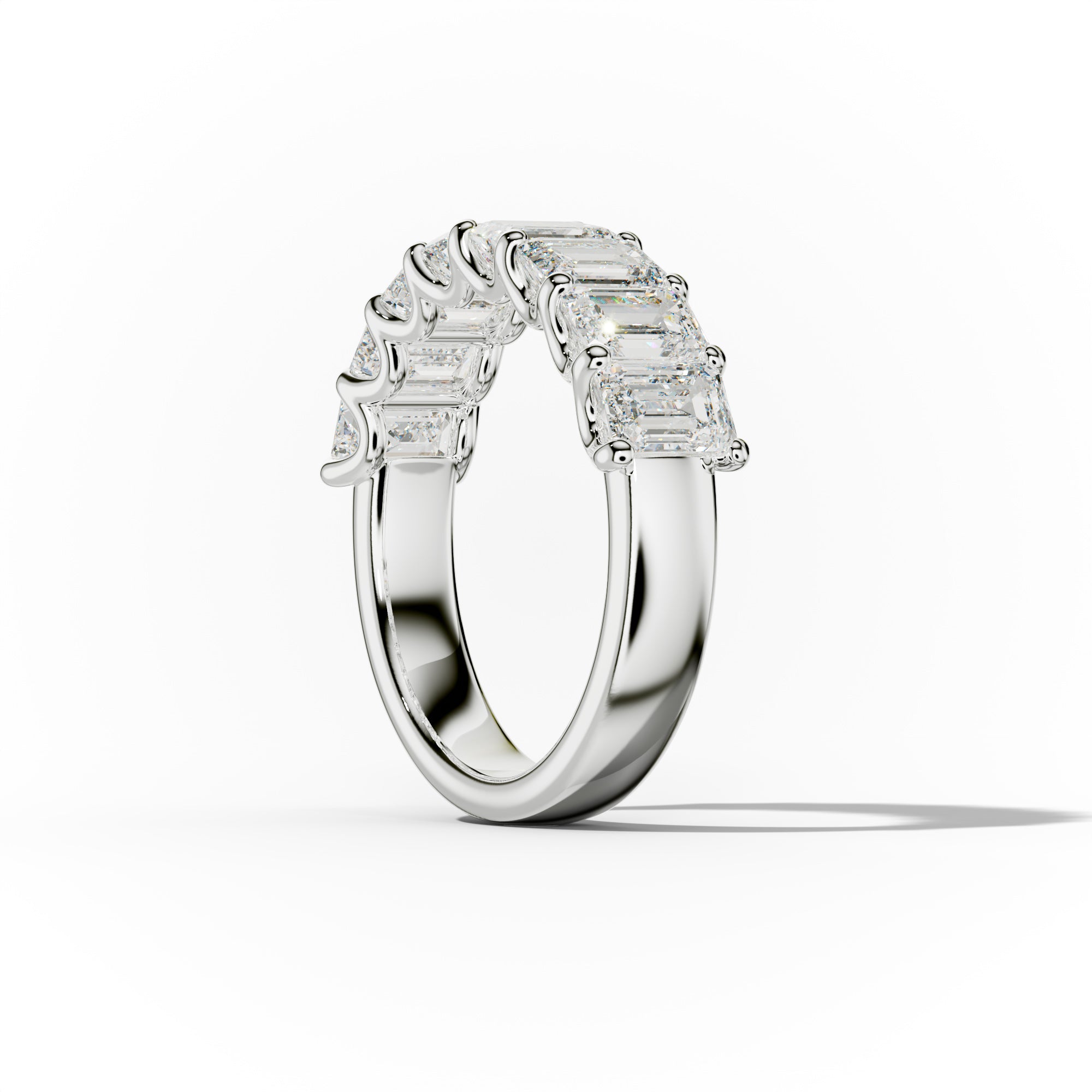 3.0 Carat Emerald Cut Diamond Anniversary Band for Women – Elegant Wedding Ring, Stackable Engagement Band, Perfect Gift for Anniversary, Valentine's Day & Special Occasions