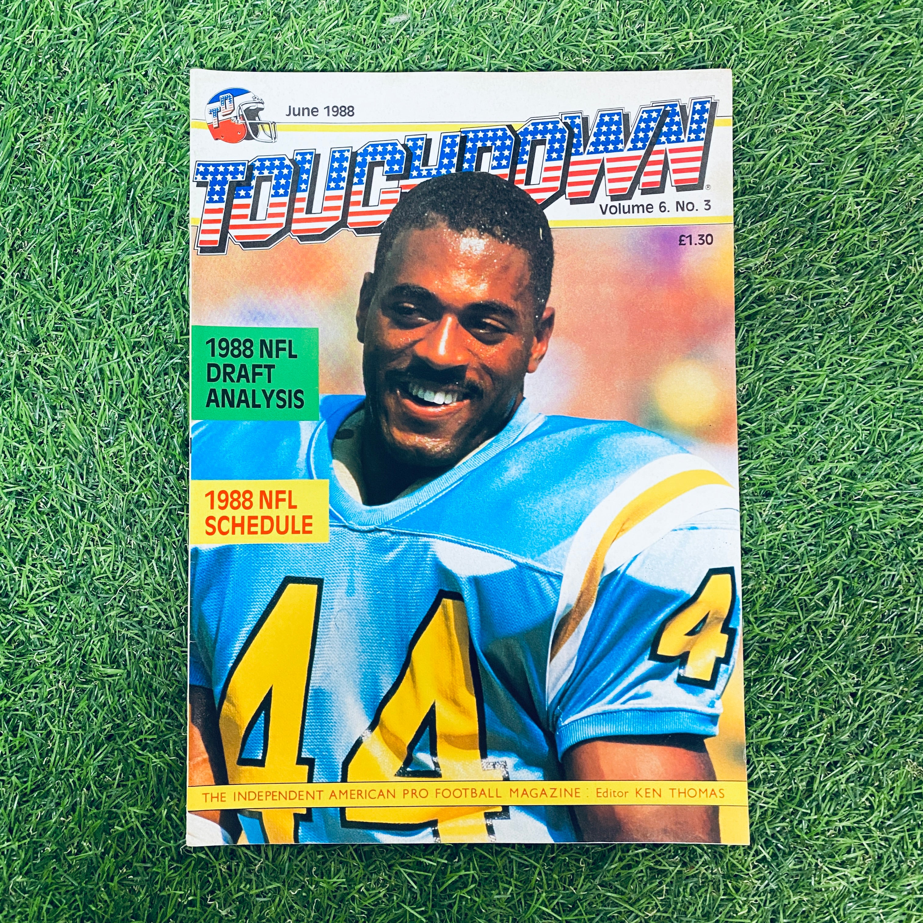 Touchdown Magazine June 1988 Volume 6 No. 3 - Vintage Sports Collectible for Football Fans & Memorabilia Enthusiasts - Perfect for Display, Gifts, and Sports History Collections