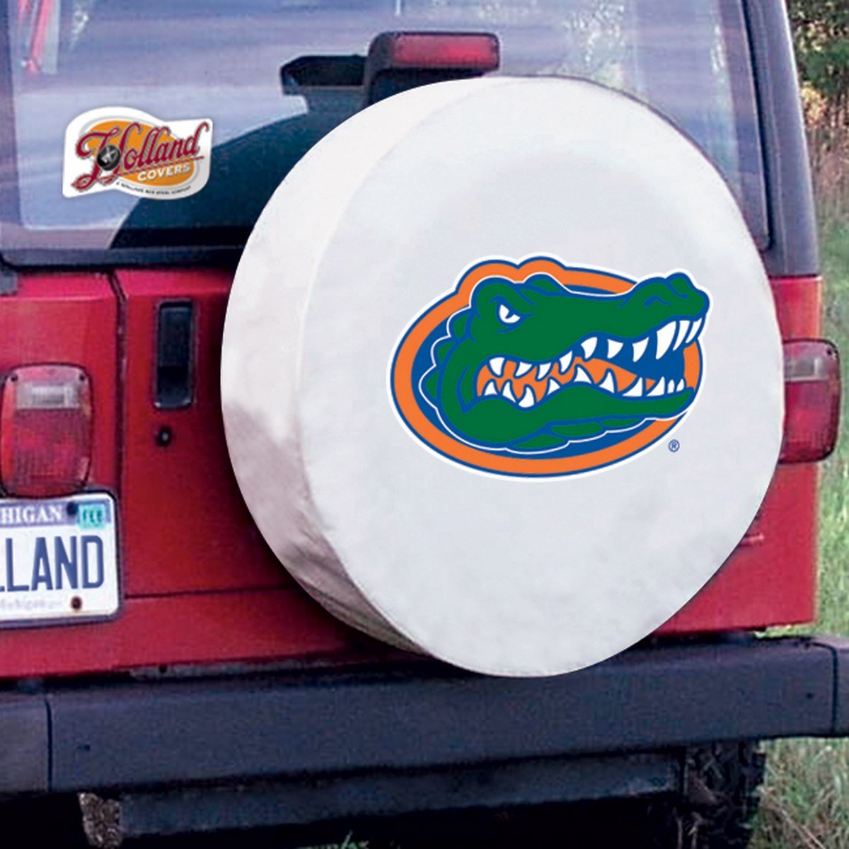 Florida Tire Cover - White, 32 1/4 x 12 Inches, Waterproof & UV Resistant - Perfect for RV, Boat, Trailer & Outdoor Storage Protection