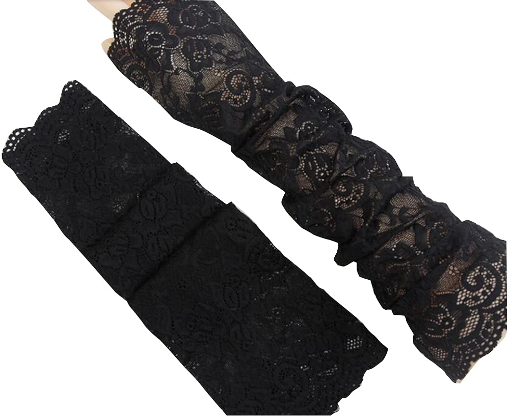 Summer Lace Sleeves Women's UV Protection Gloves - Breathable Sunscreen Arm Sleeves for Driving, Outdoor Activities & Fashion Accessories