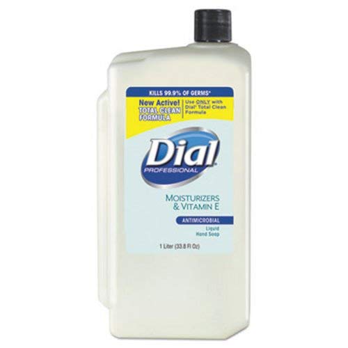 Liquid Dial Antimicrobial Soap with Moisturizers & Vitamin E - 16 oz Pump Bottle | Kills 99.9% Germs | Gentle Hand Wash for Daily Use at Home, Office & Gym