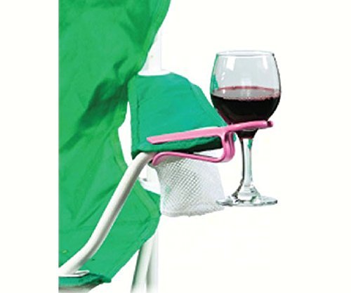 The Wine Hook - Clip-On Glass Holder for Wine Bottles, Pink - Perfect for Parties, Picnics & Outdoor Dining
