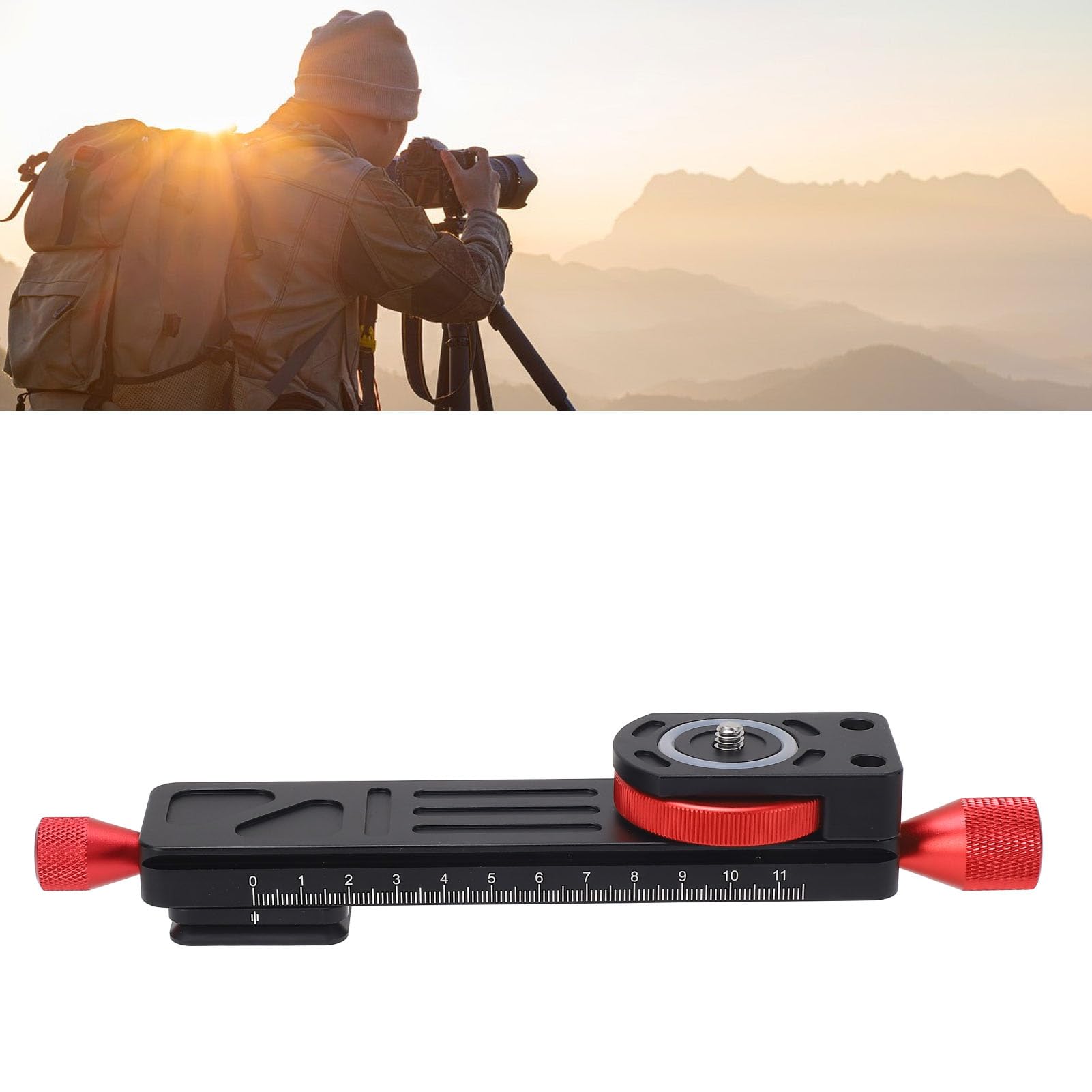 Macro Rail Slider for Mirrorless Cameras - 5kg-10kg Load Capacity, Aluminum Alloy Quick Release Clamp with 1/4