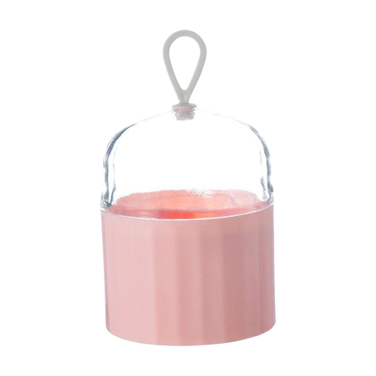 Amagogo Travel Makeup Sponge Holder with Clear Lid - Dustproof Waterproof Cosmetic Blender Storage Box & Drying Rack Stand, Lightweight Pink - Perfect for Travel, Home & Salon Organization