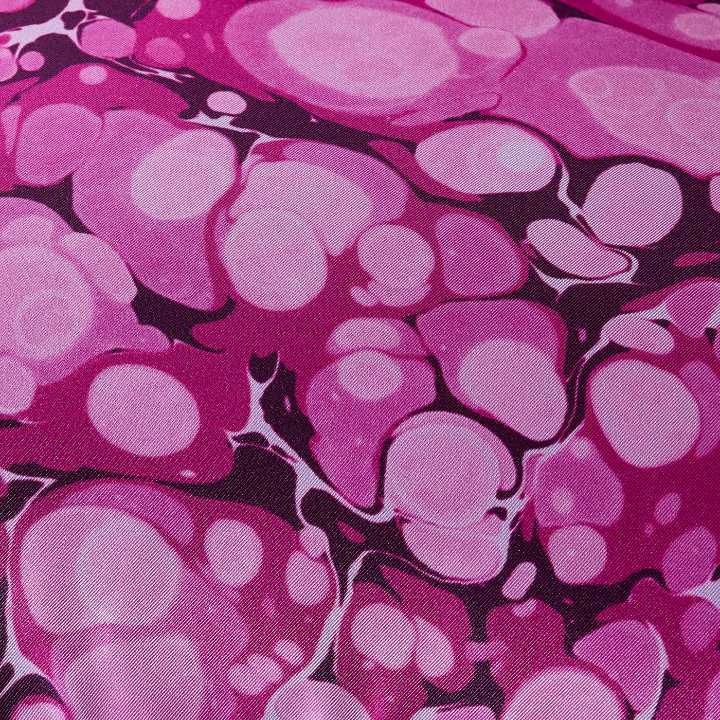 Marbleized Fuchsia Silk Pillow Case - Luxurious 100% Mulberry Silk Pillow Cover for Bedroom Decor, Hypoallergenic & Cooling - Perfect for Home, Hotel, and Spa Use