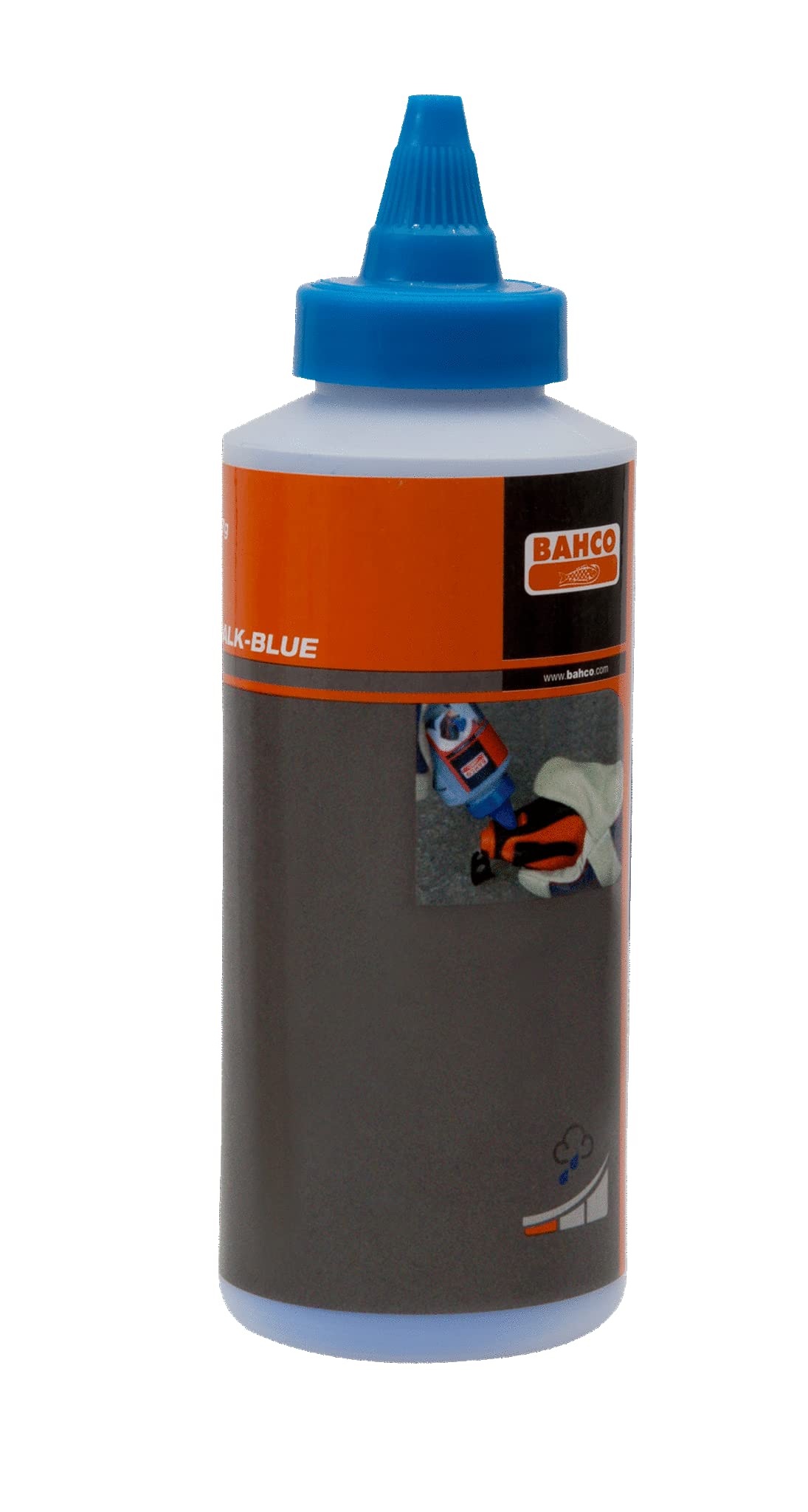 Bahco BAHCLBLUE 227g Blue Chalk Powder Tube for Construction, Carpentry & DIY Marking | High Visibility Marking Tool