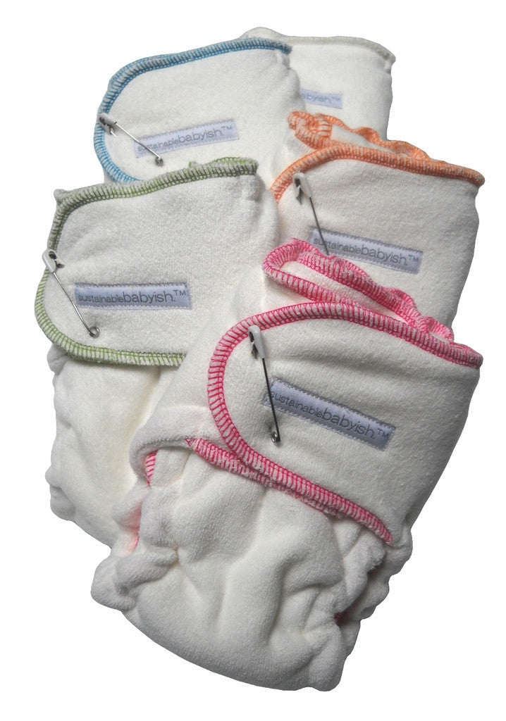 Sloomb Snapless Multi Fitted Organic Cotton Baby Cloth Diapers - Soft, Breathable & Absorbent for Newborns & Toddlers - Perfect for Daycare, Travel & Eco-Friendly Parenting
