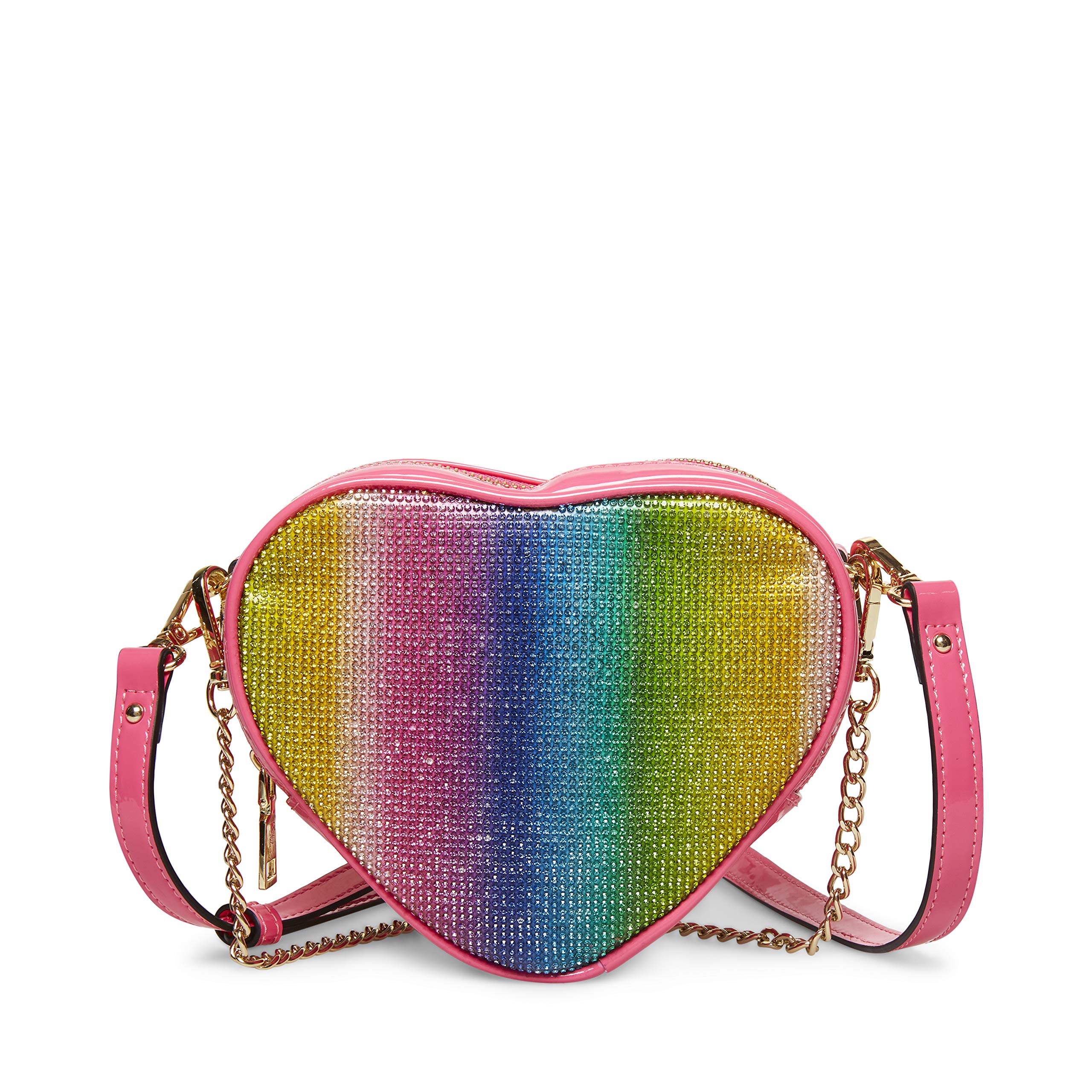 Betsey Johnson Rhinestone Heart Crossbody Bag for Women | Elegant Evening Purse for Parties, Dates & Special Occasions
