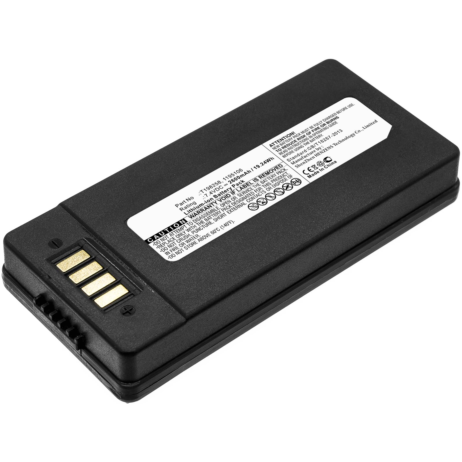 Synergy Digital Li-ion 7.4V 2600mAh Replacement Battery for FLIR 1195106-05 Thermal Camera - Perfect for Industrial Inspections, Home Energy Audits & Electrical Maintenance