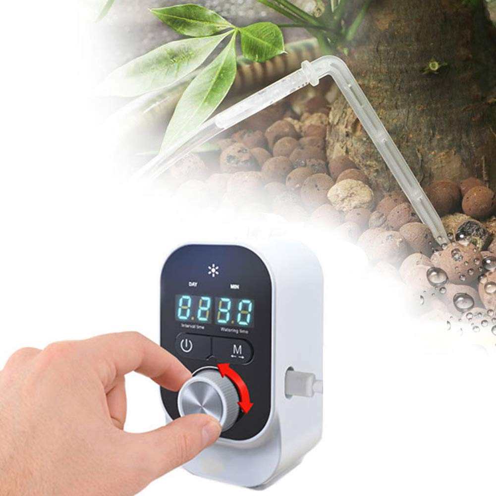 Automatic Garden Watering Timer with Misting Mode - Electronic Irrigation System Controller with Ball Valve for Lawns, Plants & Greenhouses | Smart Watering Solution for Home Gardens & Landscapes