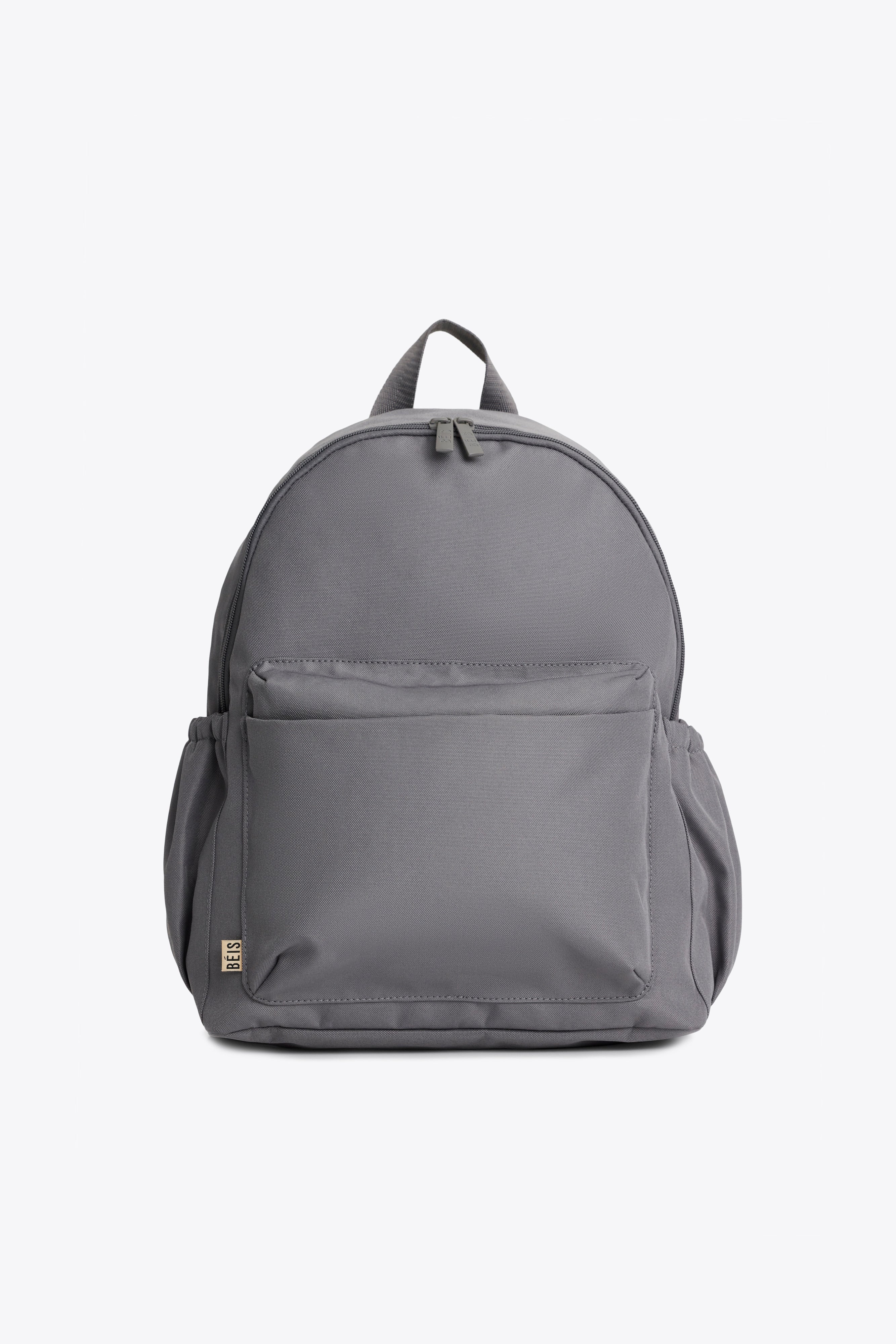 The BÉISics Backpack - Stylish Grey Laptop Backpack for Women & Men | Water-Resistant Travel Backpack for Work, School & Commuting