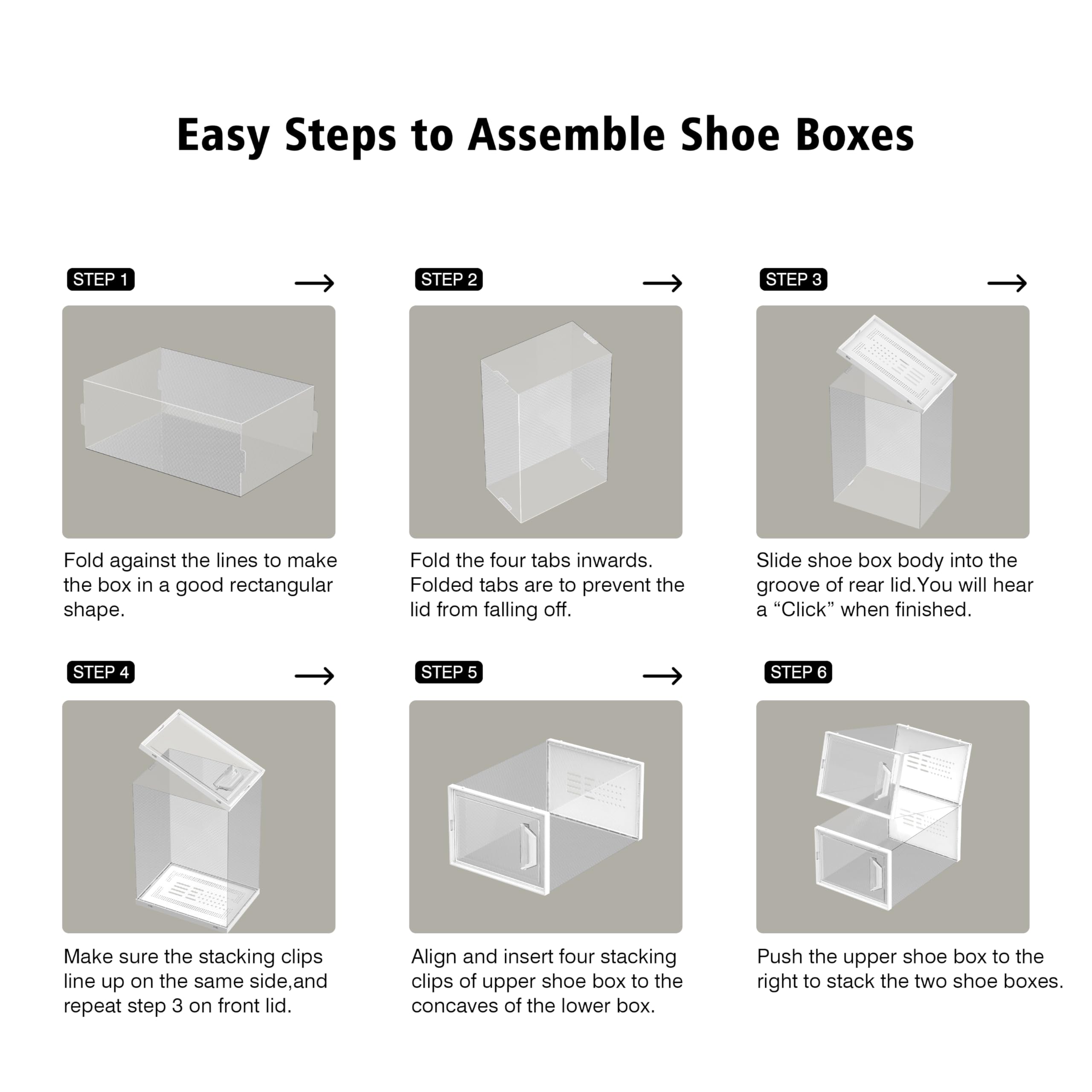 SEE SPRING XX-Large Clear Plastic Shoe Storage Box - Fits Size 13 Sneakers, Stackable Shoe Organizer for Closet - Space Saving Shoe Rack Containers for Entryway, Under Bed Storage (12 Pack) - Perfect for Organizing Shoes in Small Apartments, Dorm Rooms and Walk-in Closets