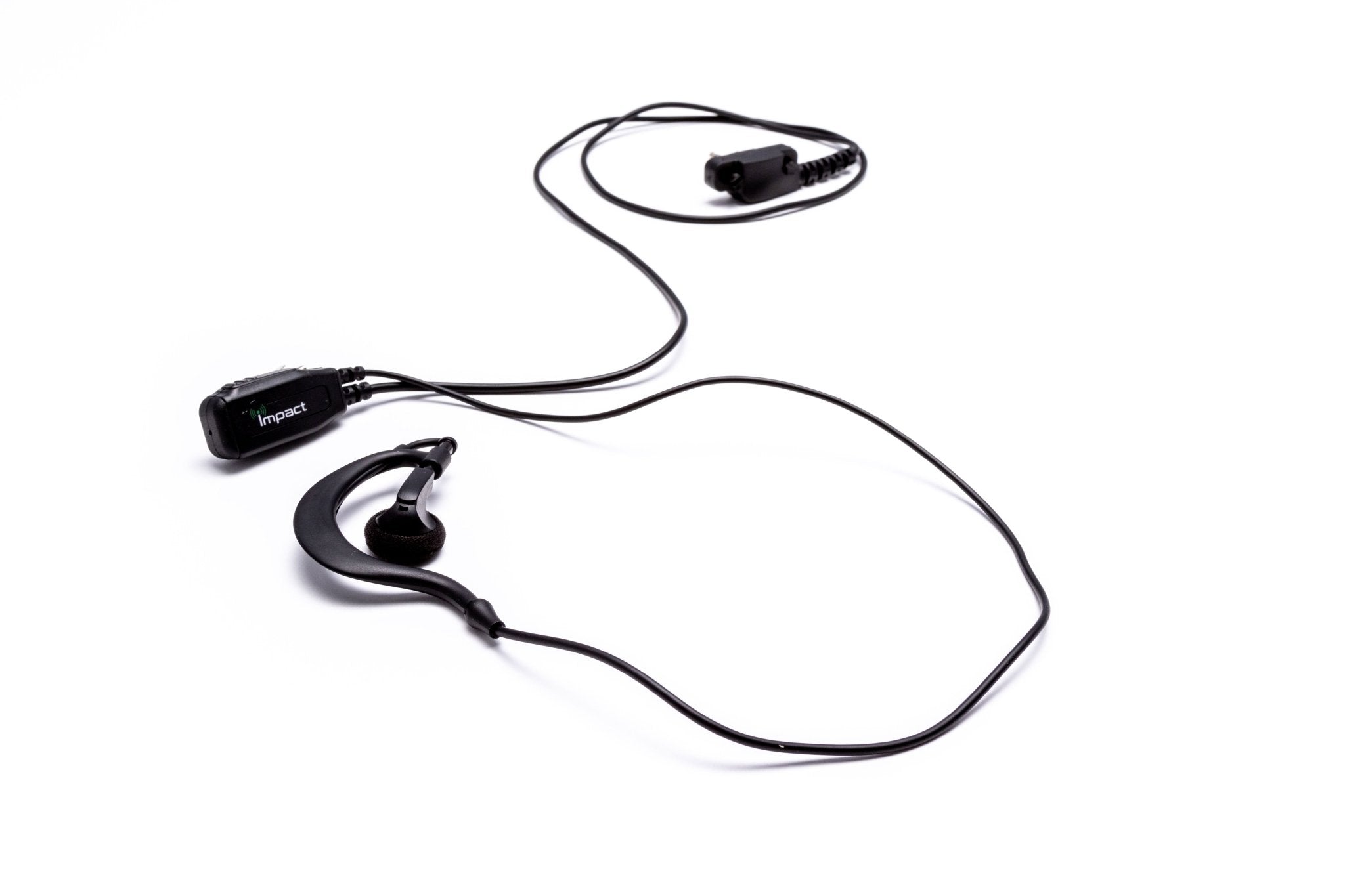Impact Silver Series 1 Wire Surveillance Kit for Two Way Radio with Ear Hanger & Earbud VY1A S1W EH1 - Covert Communication for Security & Law Enforcement Professionals