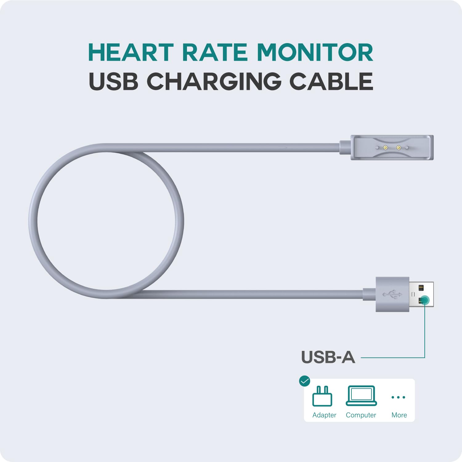 TUSITA Replacement Charger for COROS Heart Rate Monitor - 1M Cable Length | Perfect for Fitness Tracking & Workout Sessions