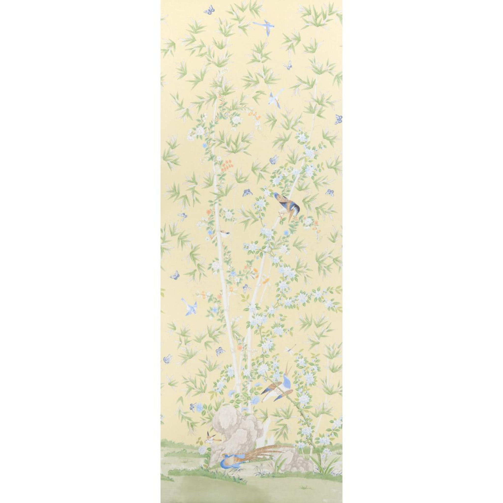 Brighton Pavilion Yellow Wallpaper - Vintage Floral Peel and Stick Wallpaper for Living Room, Bedroom, Home Decor