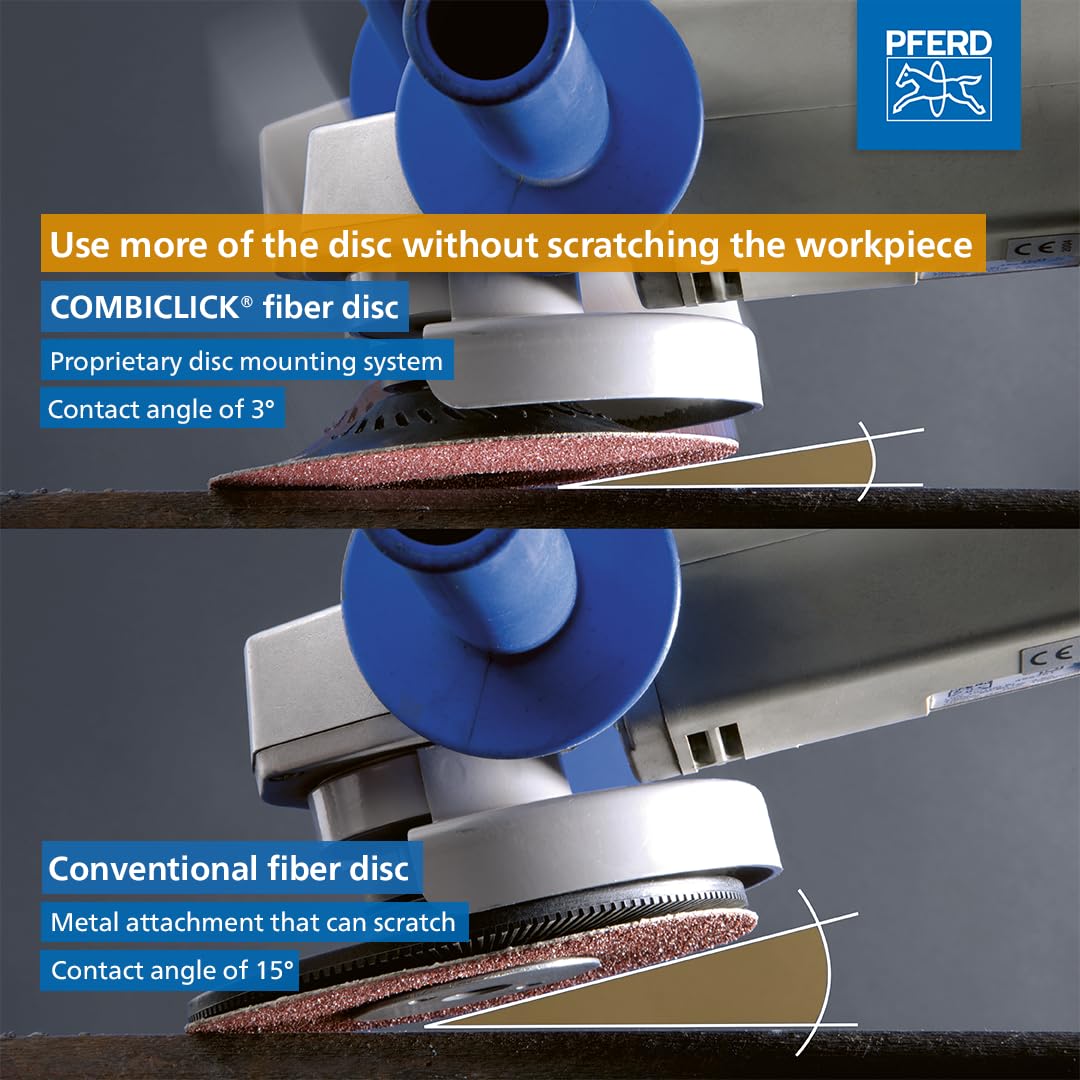 PFERD COMBICLICK 5-Inch 19-Piece Disc Set | 5/8-11 Thread | Coarse Grinding to Polishing | Angle Grinder Accessories | Perfect for Metalworking, Wood Sanding & Surface Preparation